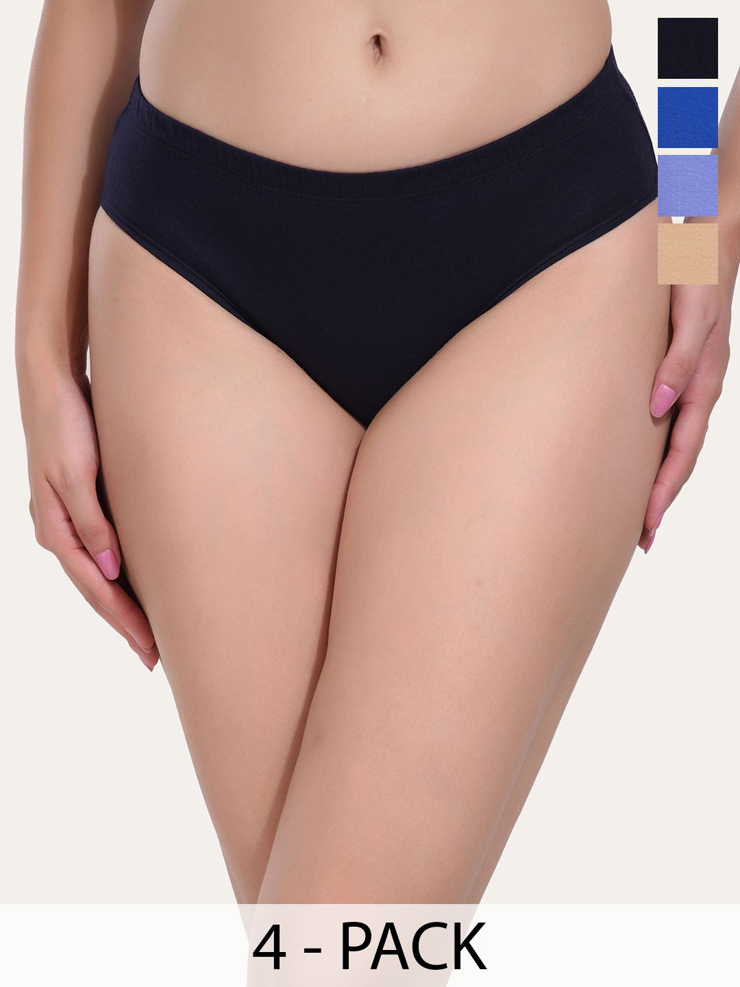 Bruchi CLUB Pack Of 4 Cotton Hipster Post Pregnancy Briefs- BRC-PN-SOFIA702-4C