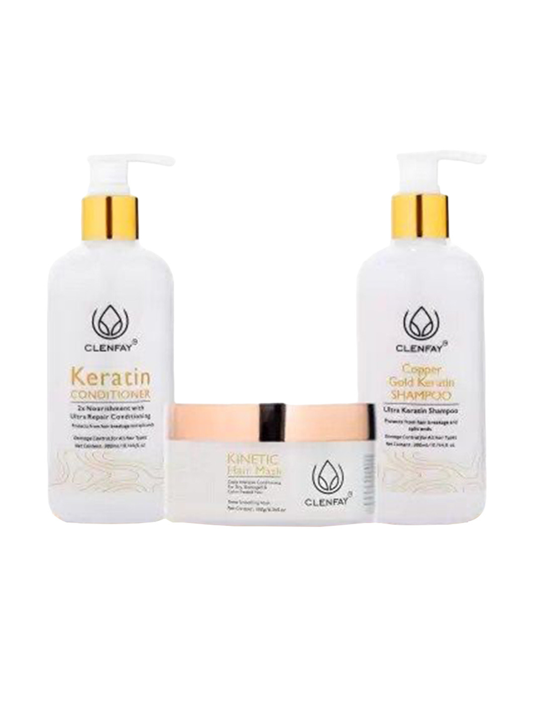 clenfay Set Of 3 Keratin Conditioner, Shampoo & Mask- 780ml