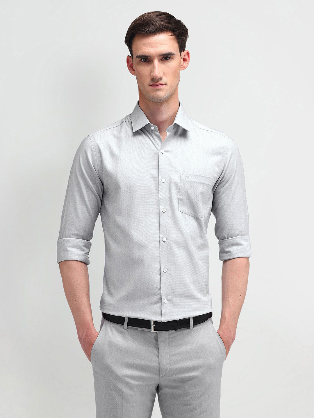 Arrow Men Easy Press Slim Fit Solid Shirt