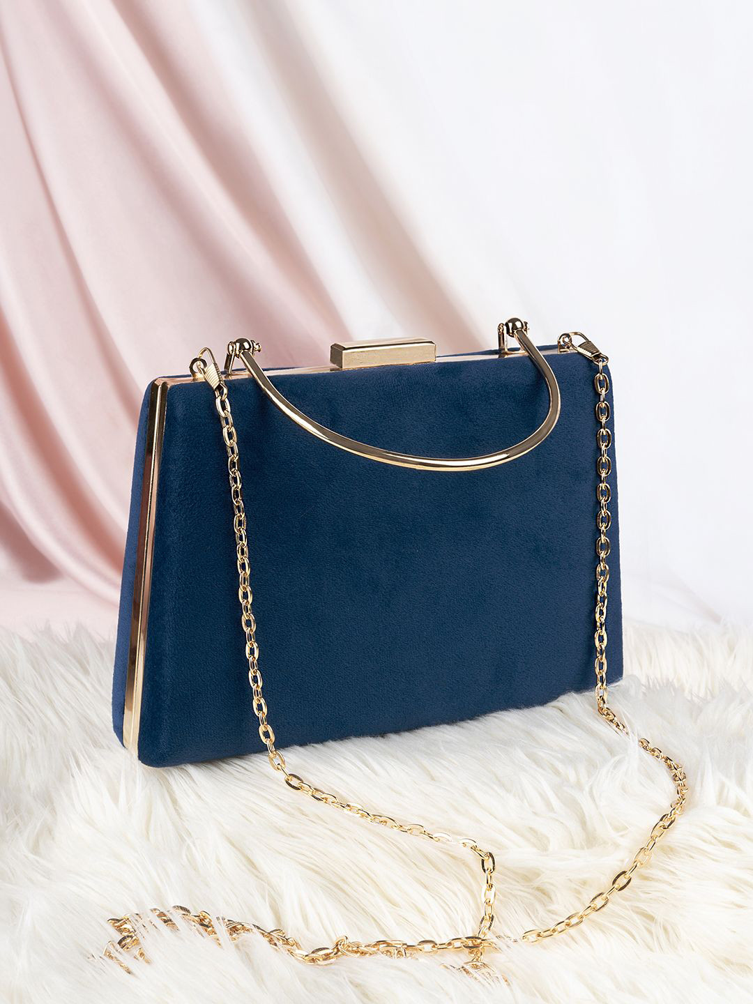 JOKER & WITCH Shoulder Strap Suede Purse Clutch