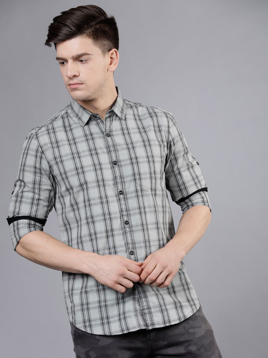 LOCOMOTIVE Checked Casua Slim Fit Shirt