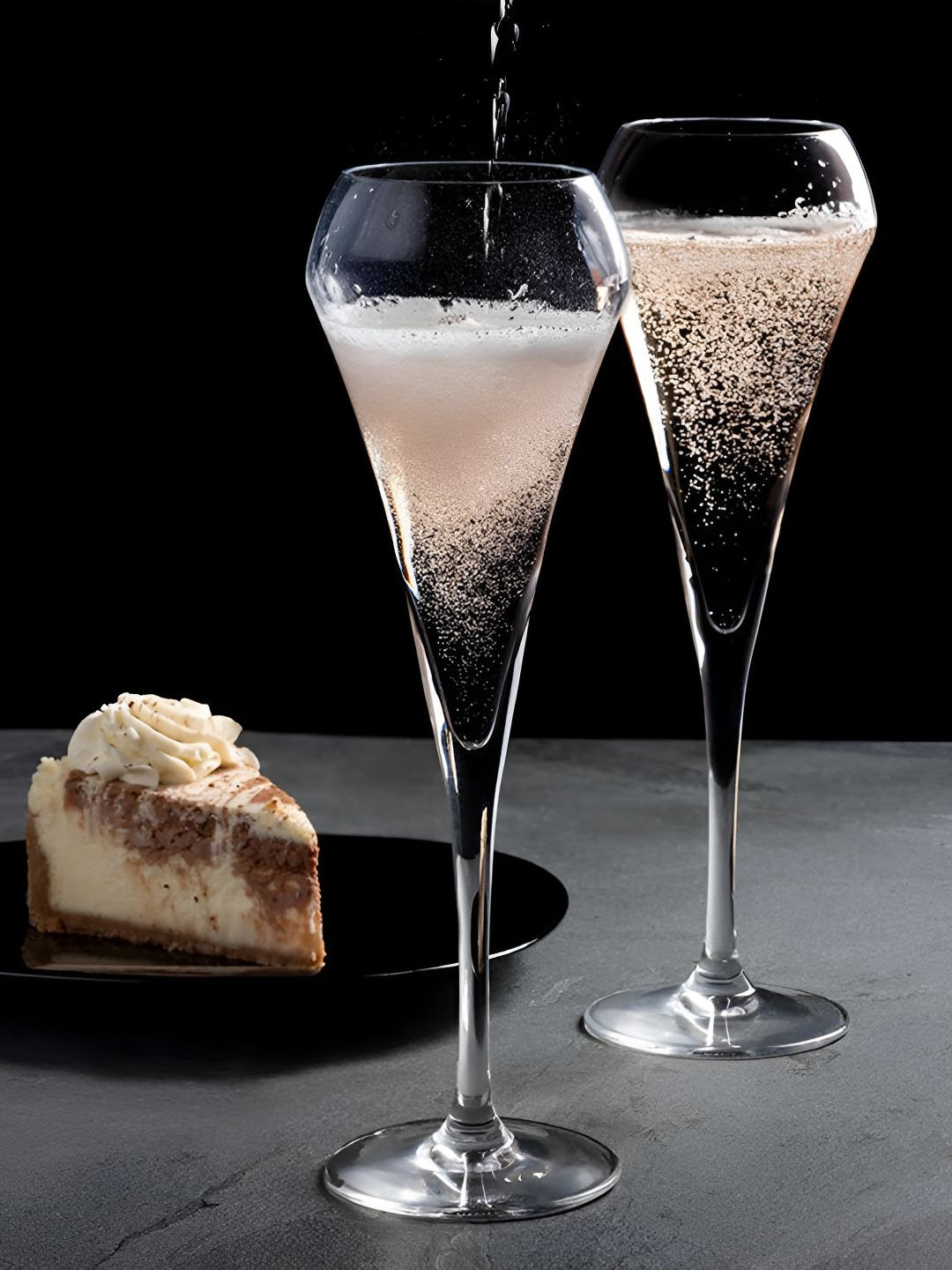 MELBIFY 2 Pc Champange Flute Glass 200 ml