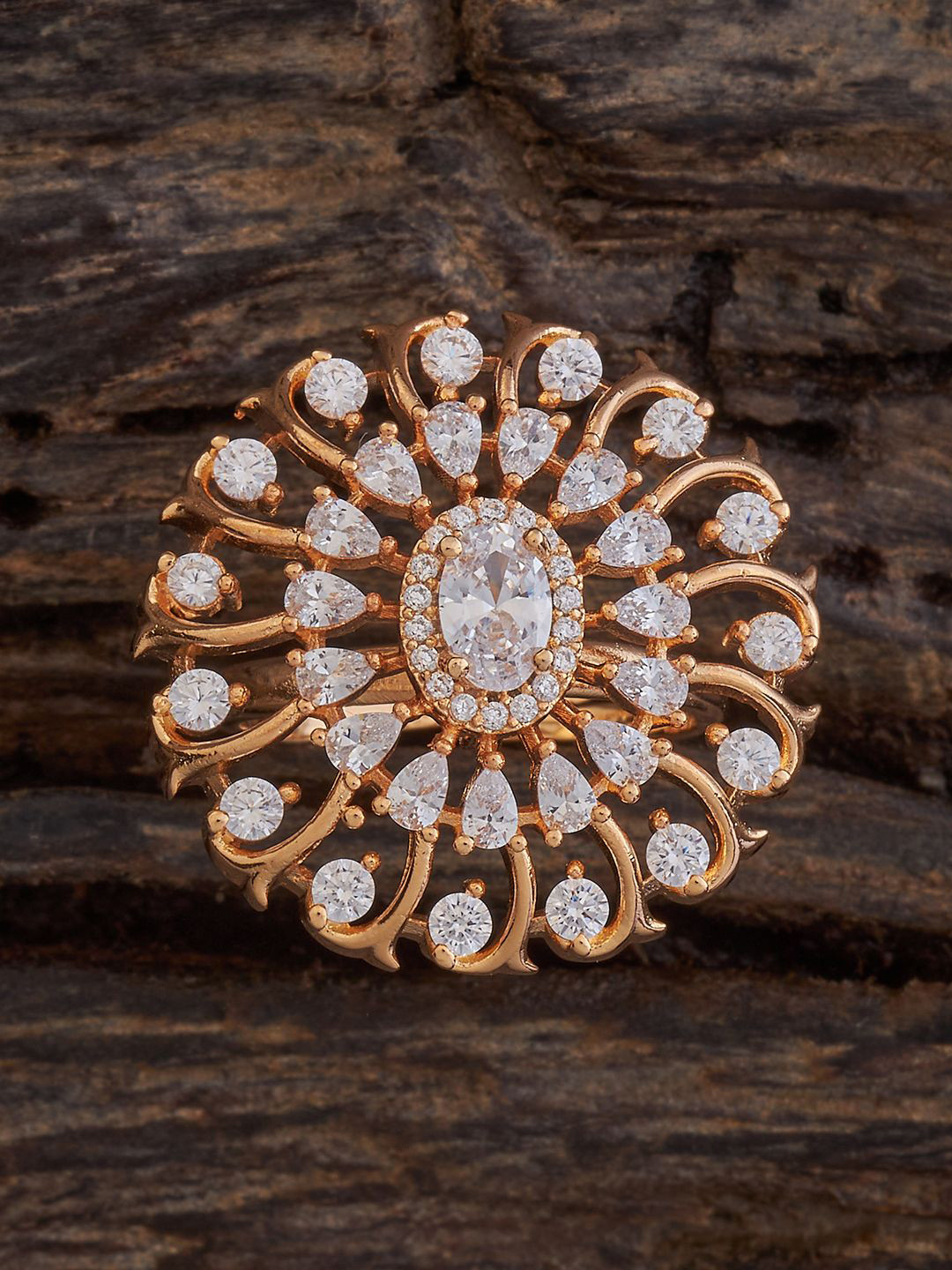 Kushal's Fashion Jewellery Embellished Bridal Gold-Plated Dome Shaped Jhumkas