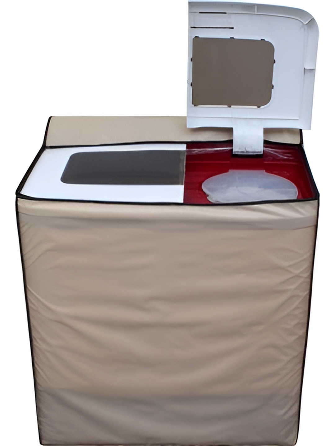 LooMantha Beige Colored Semi Washing Machine Cover