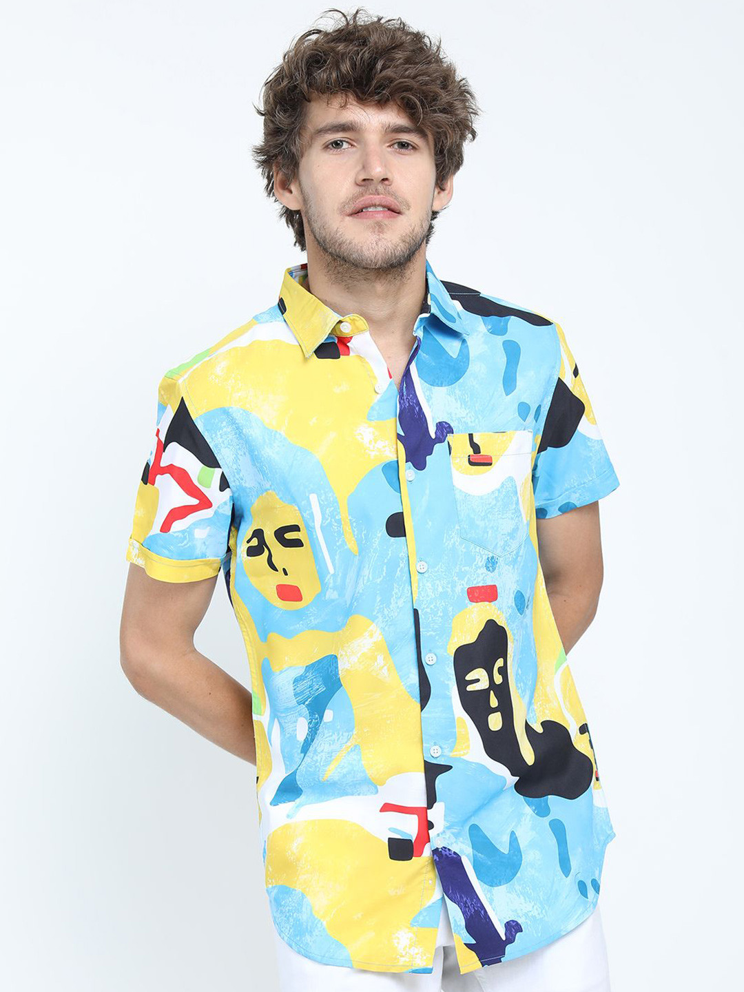 Highlander Mens Printed Slim Fit Shirt