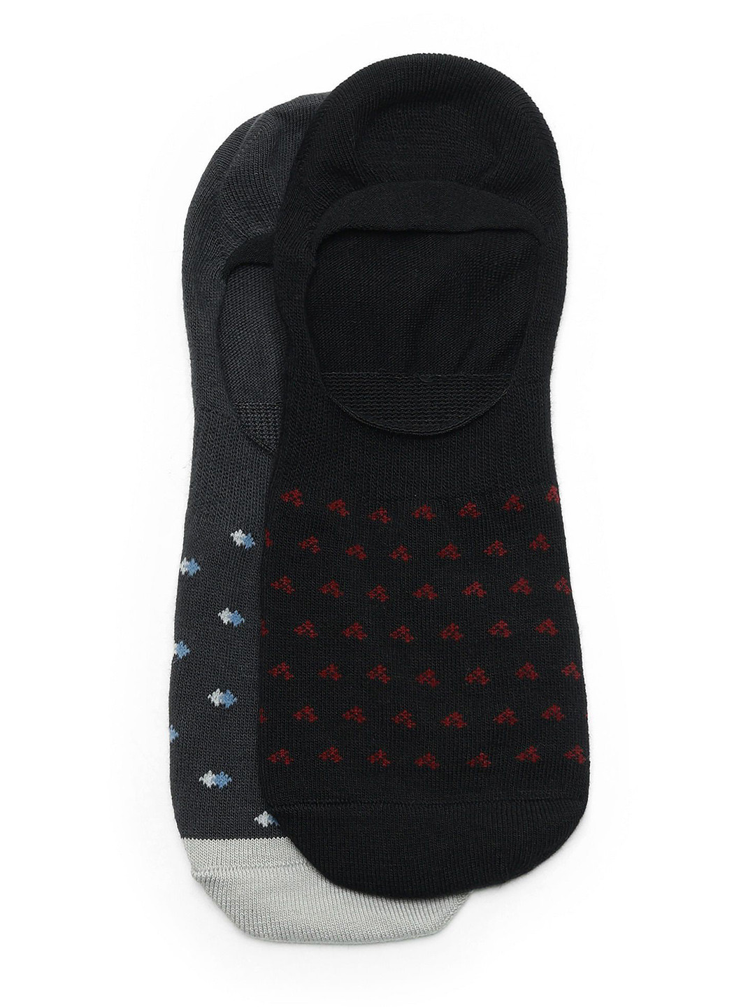 Arrow Men Pack Of 2 Patterned Pure Cotton Shoe Liner Socks