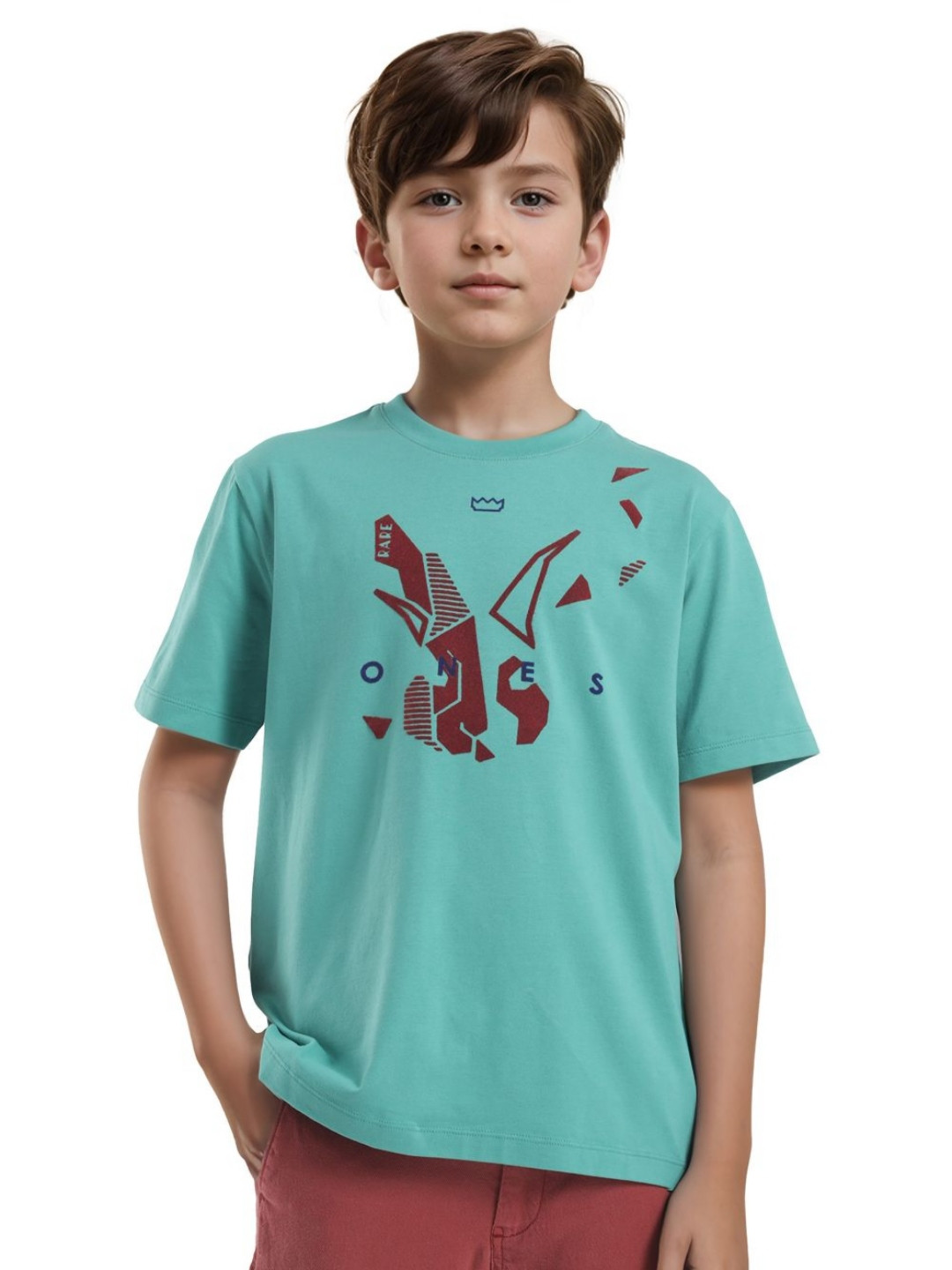 Rare Ones Boys Flock Print Logo T-Shirt