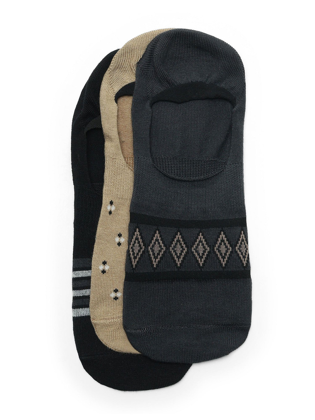 Arrow Men Pack Of 3 Pure Cotton Shoe Liner Socks