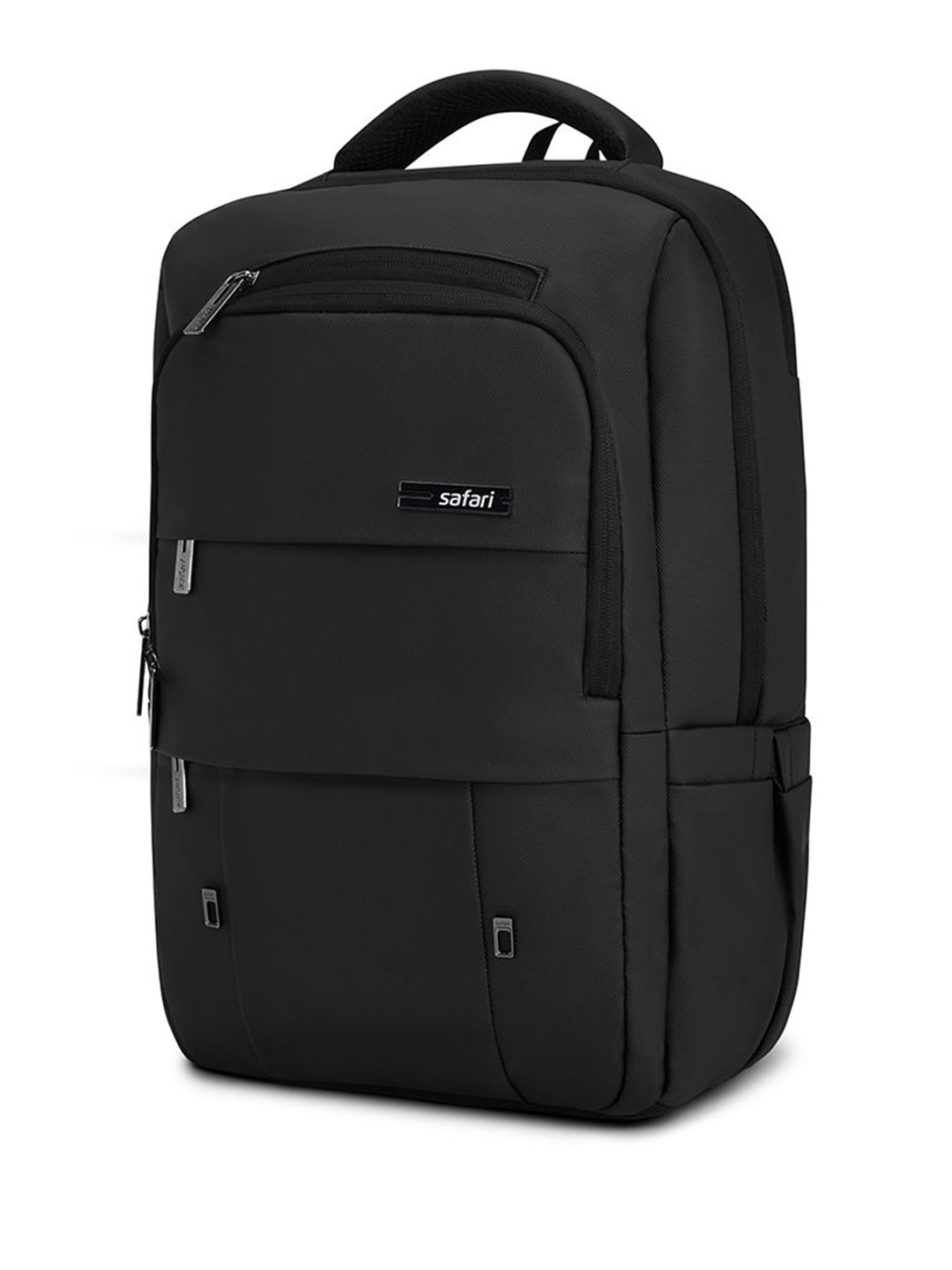 Safari Unisex Black PU Formal Backpack