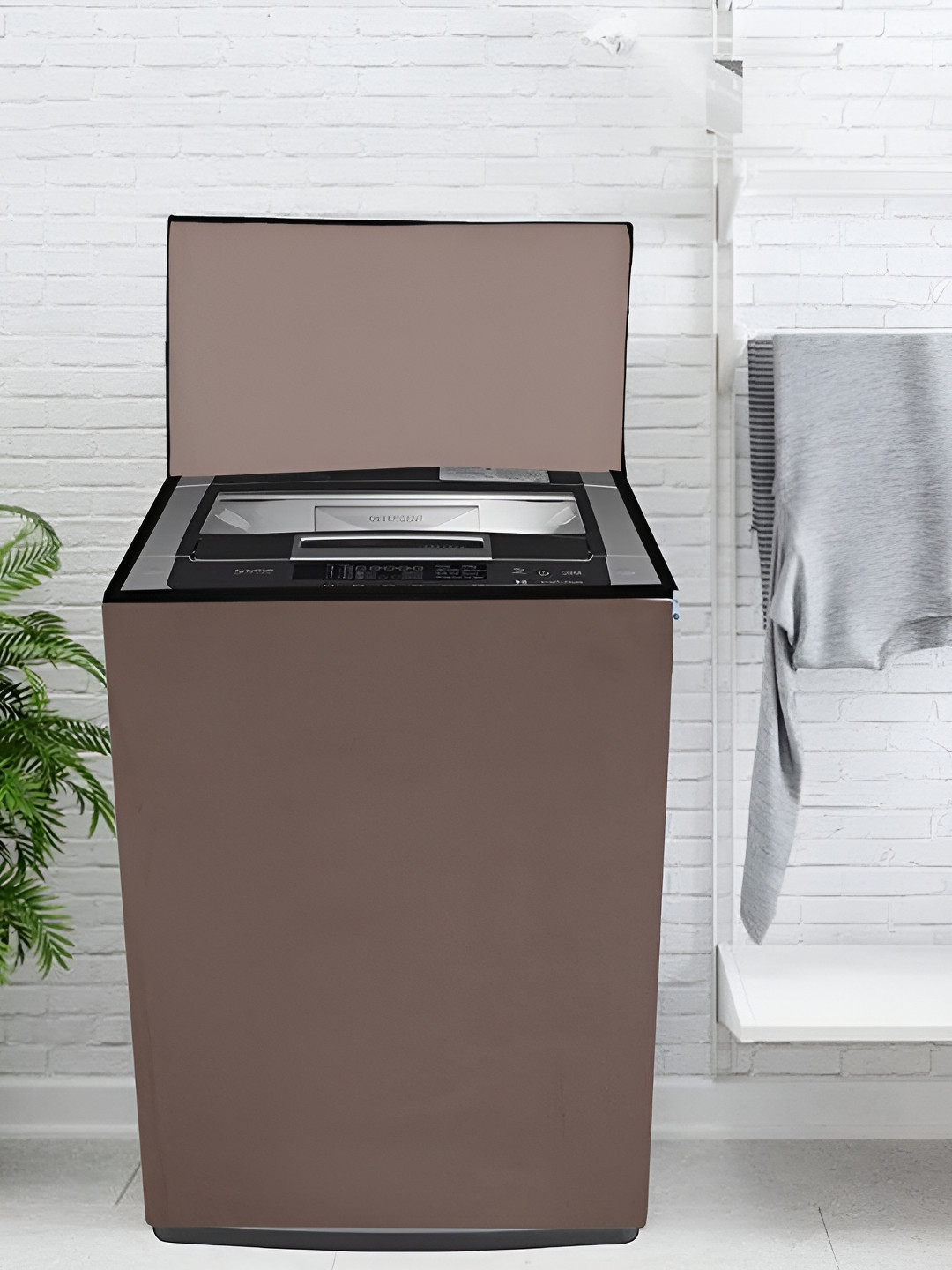 LooMantha Brown Top Load Washing Machine Cover