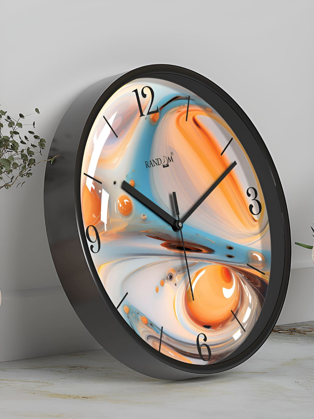 RANDOM Round Plastic Non Ticking Battery Analogue Wall Clock-30.5cm