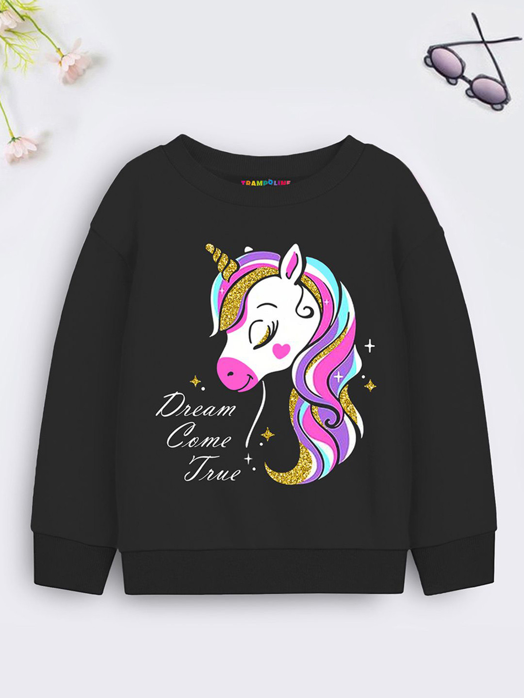 YK X Trampoline Graphic Printed Round Neck Sweatshirt
