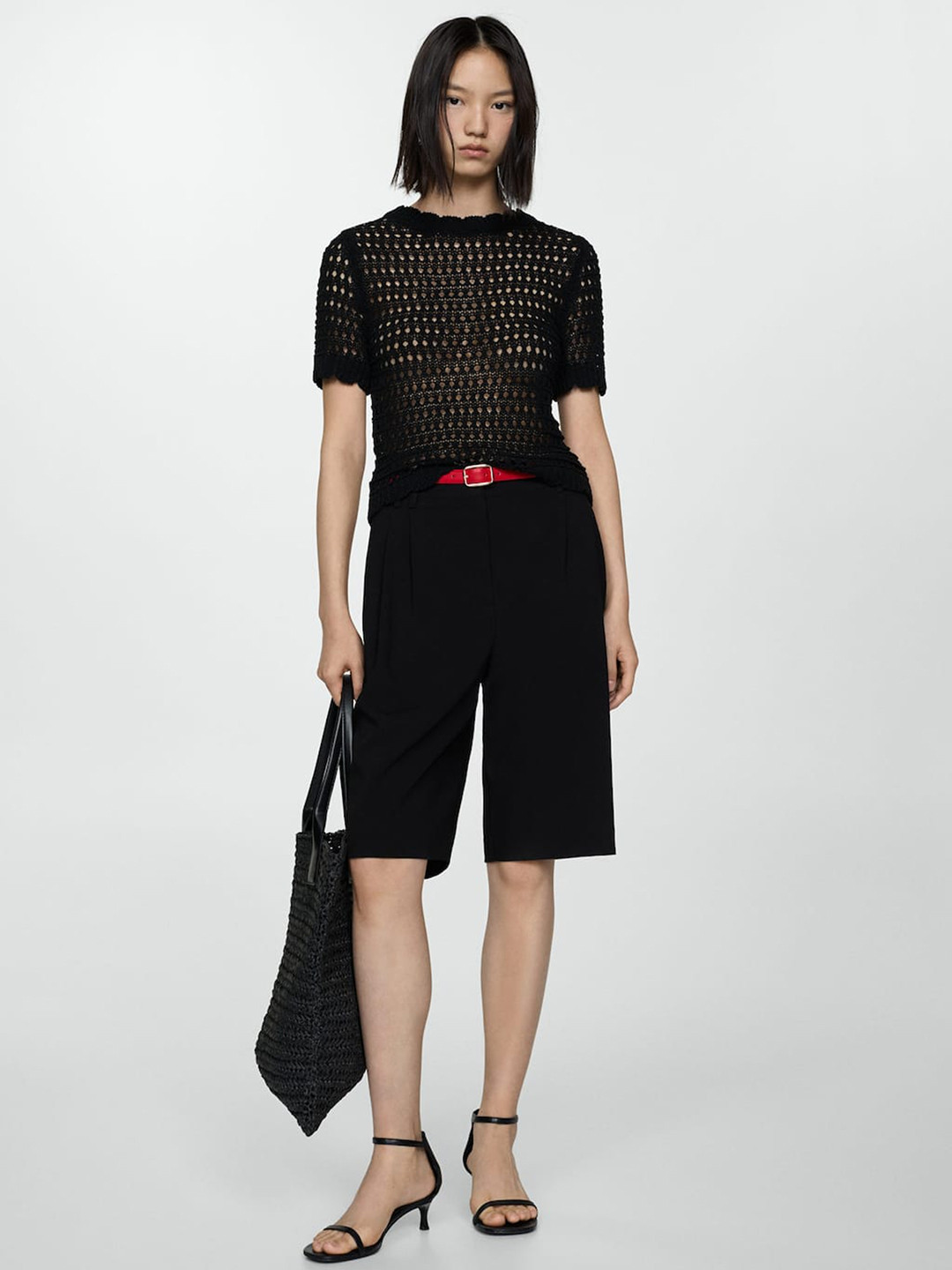 MANGO Women High-Rise Bermuda Shorts