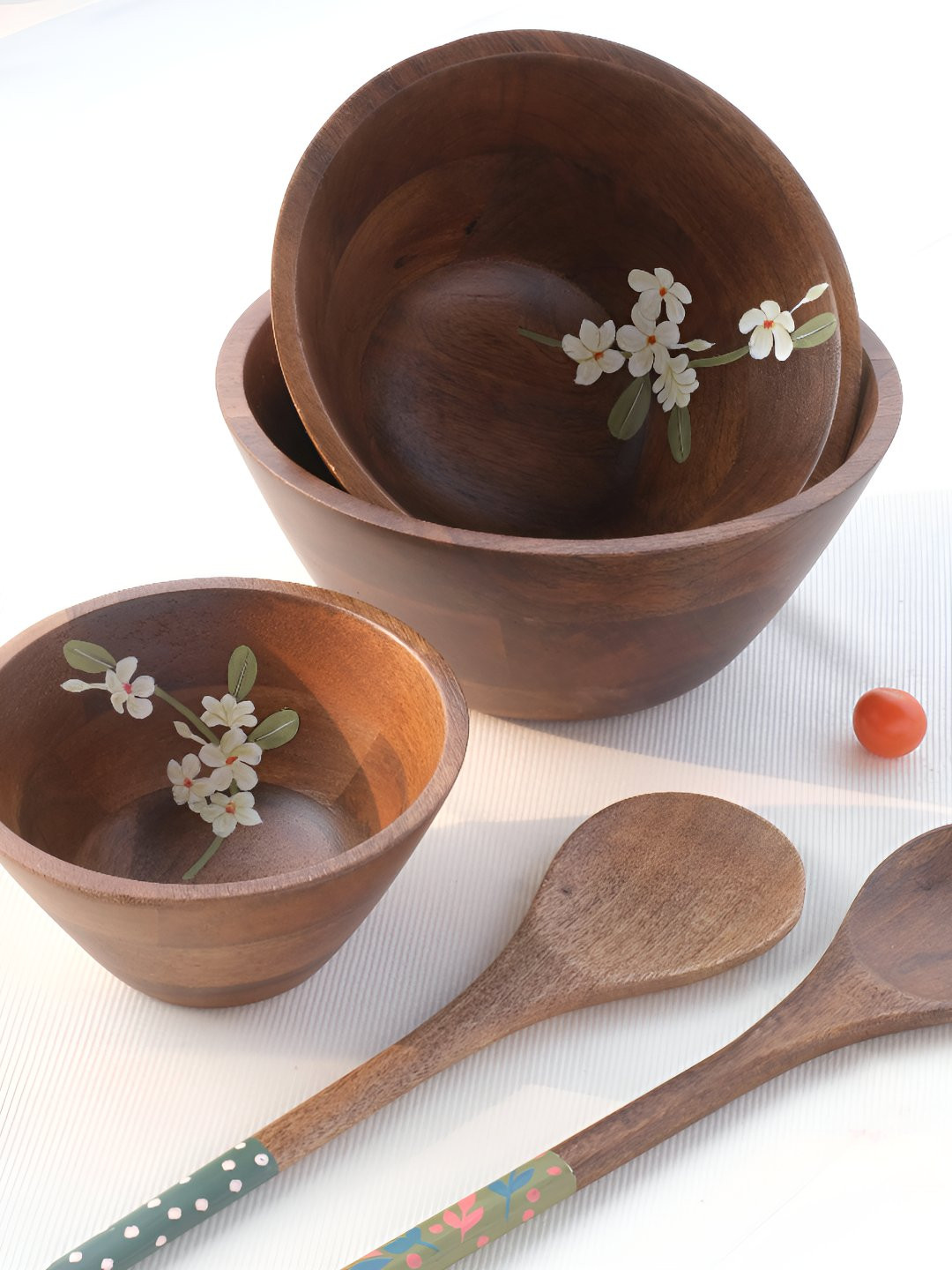 Aurum Crafts Bella Brown 3 Pieces Mango Wood Bowls