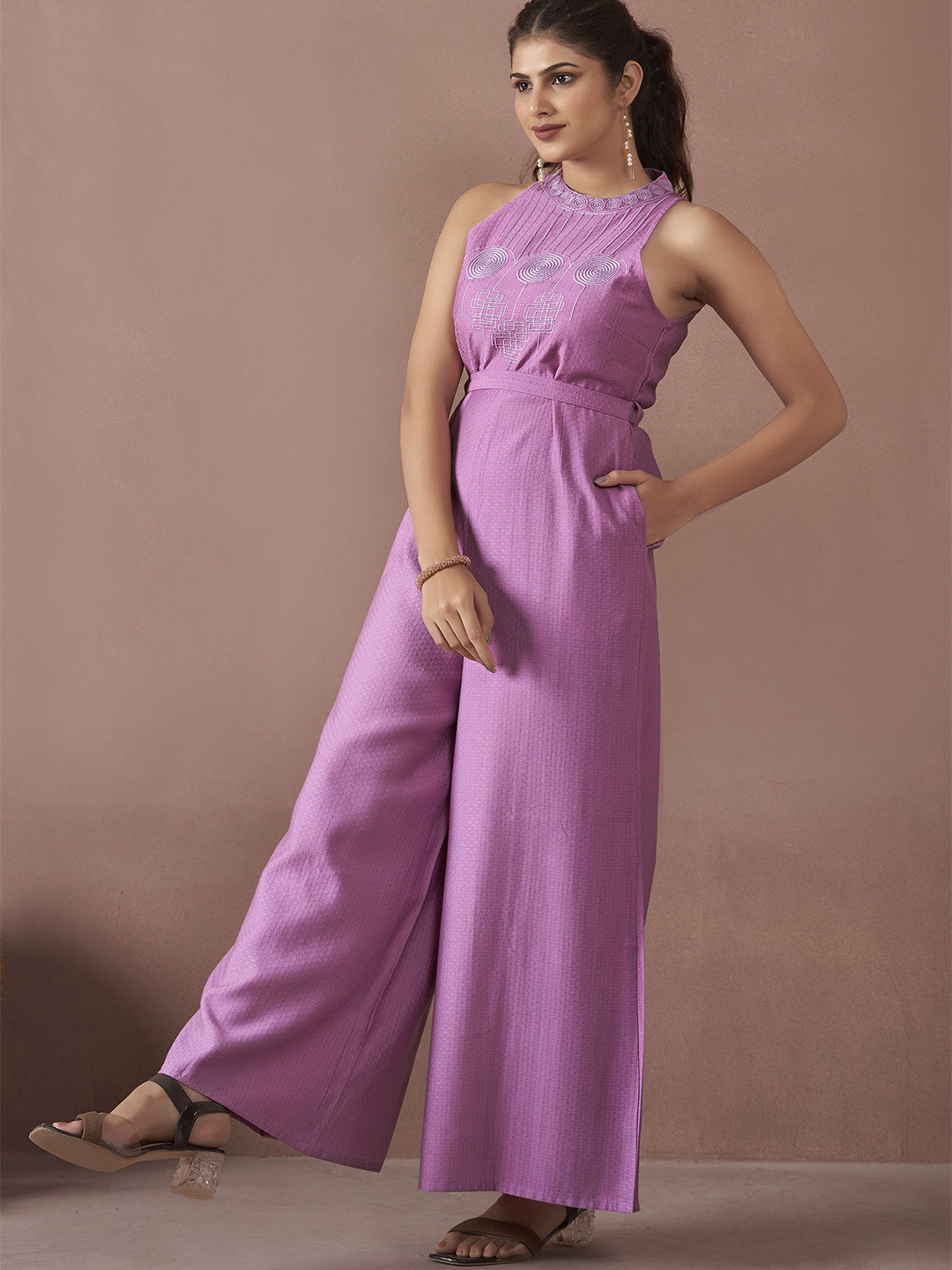 Anouk Modal Halter Neck Basic Jumpsuit