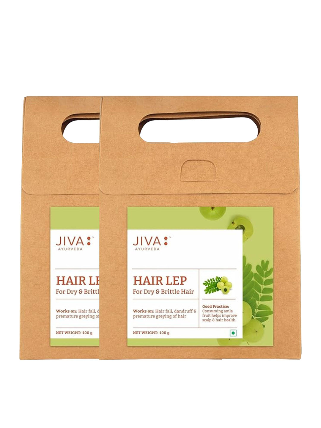 Jiva Set Of 2 Hair Lep Without Multani Mitti Powder - 100g Each