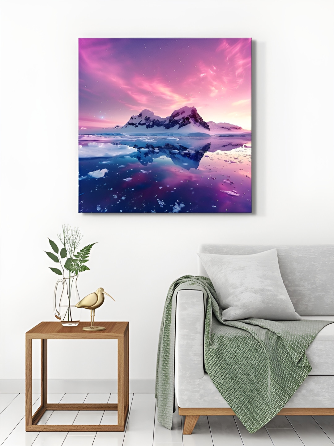 999Store Blue & Purple Sky Reflection Canvas Wall Paintings