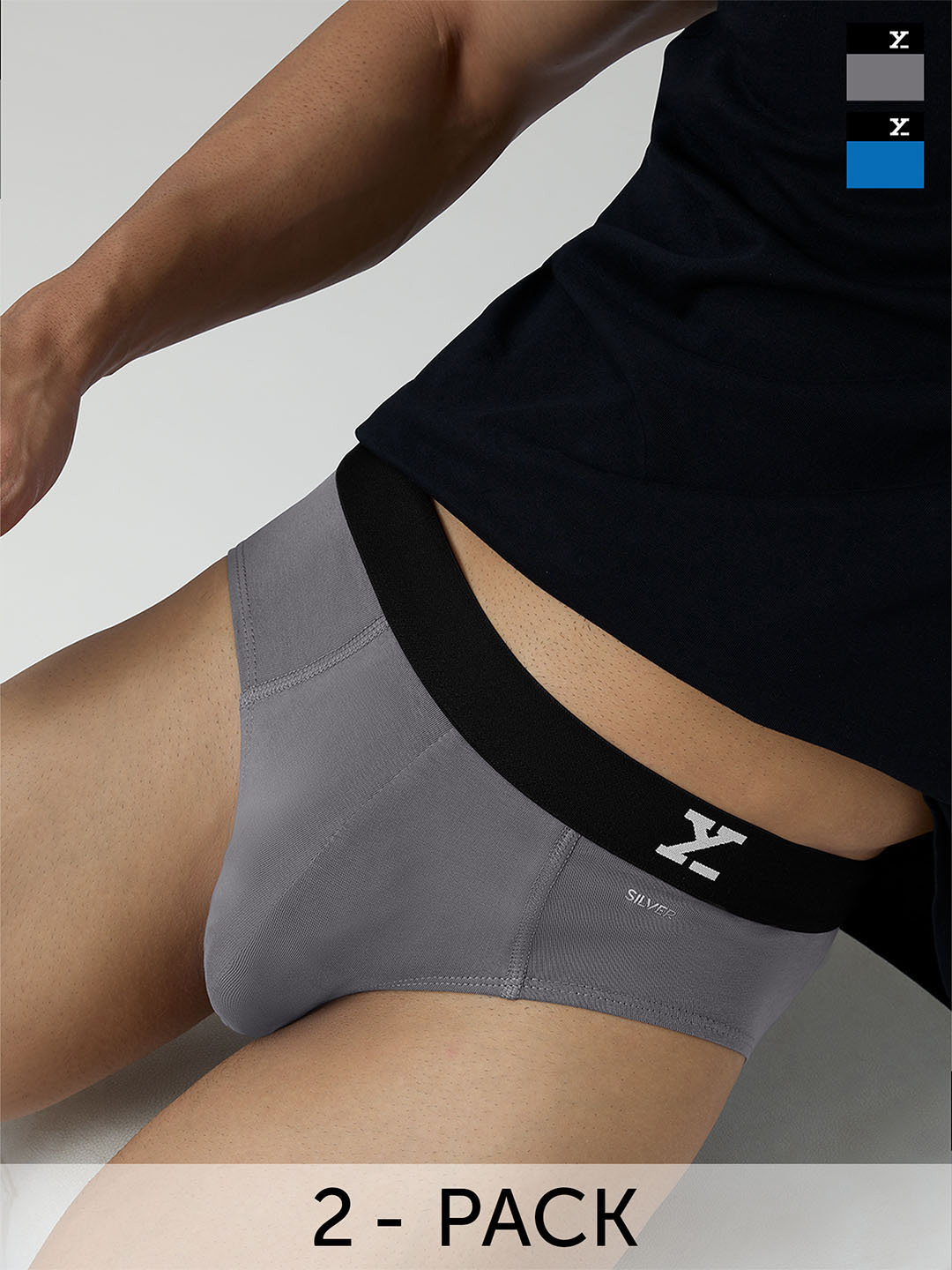 XYXX Men Pack of 2 Aero Super Combed Cotton Anti-Odor & Moisture Absorbent Briefs