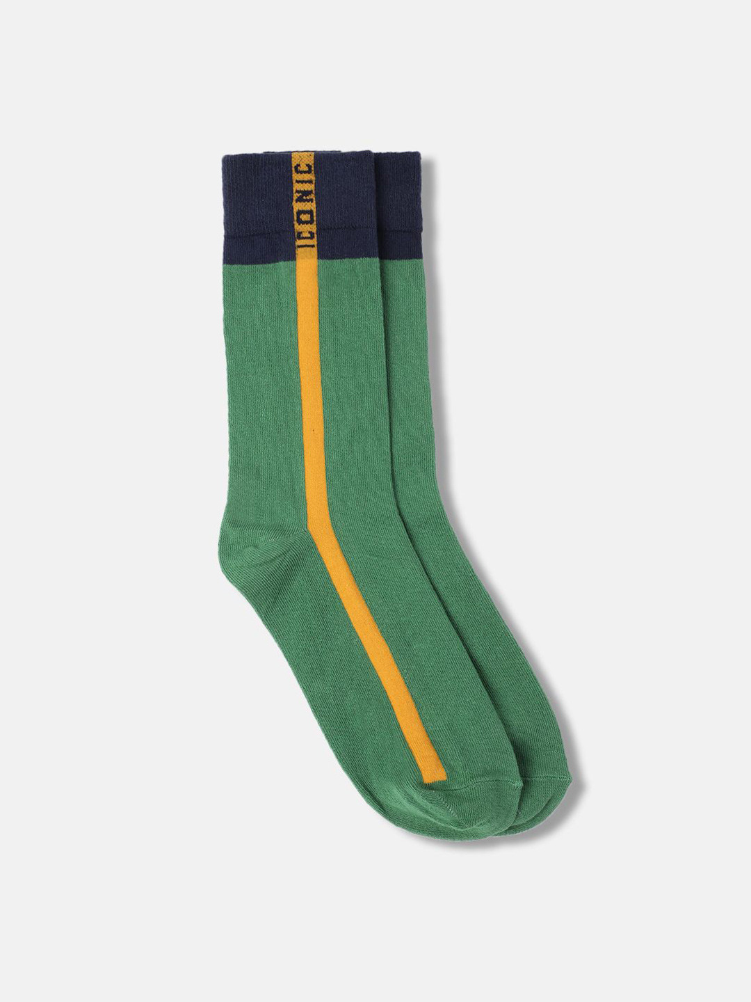 Iconic Men Striped Calf-Length Socks