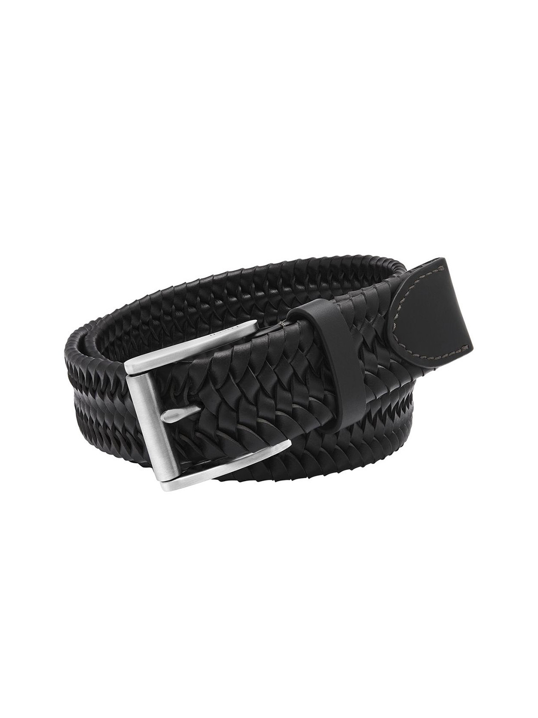 Fossil Men Braided Leather Belt