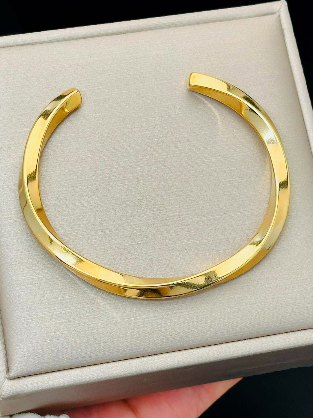 MYKI Gold-Plated Stainless Steel Open Cuff Bracelet