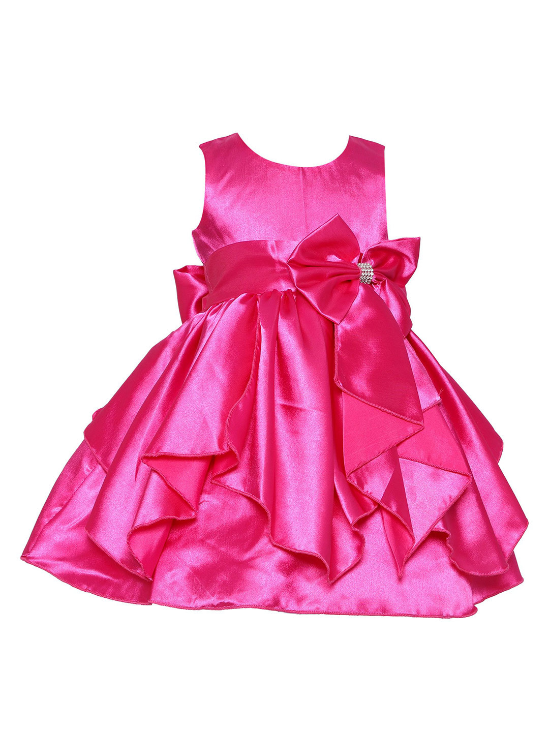 FAIRY DOLLS Girls Satin Fit & Flare Dress