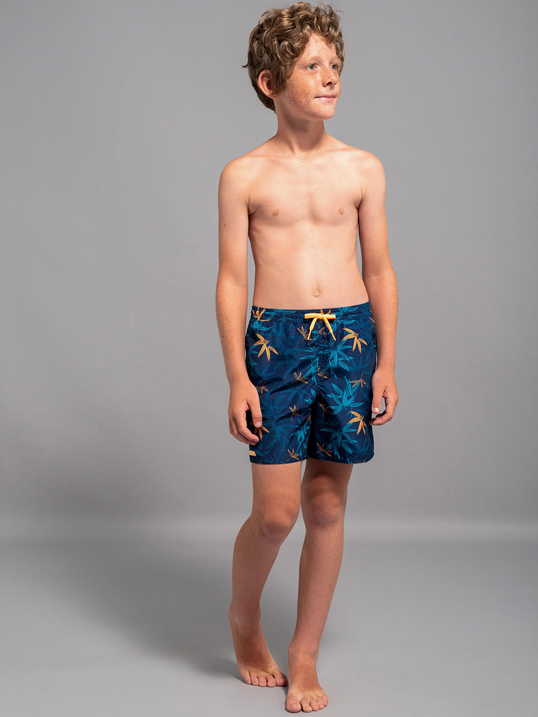 Decathlon OLAIAN - Boys Printed Multicolor Quick-Dry Surfing Shorts