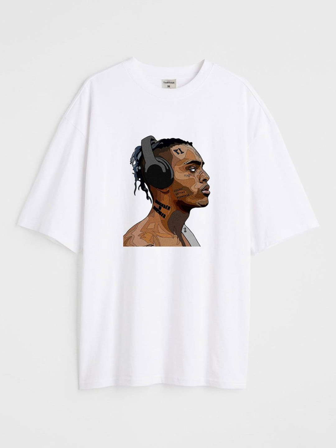 TheBTclub Unisex Printed Drop-Shoulder Sleeves Pure Cotton Activchill Oversized T-shirt