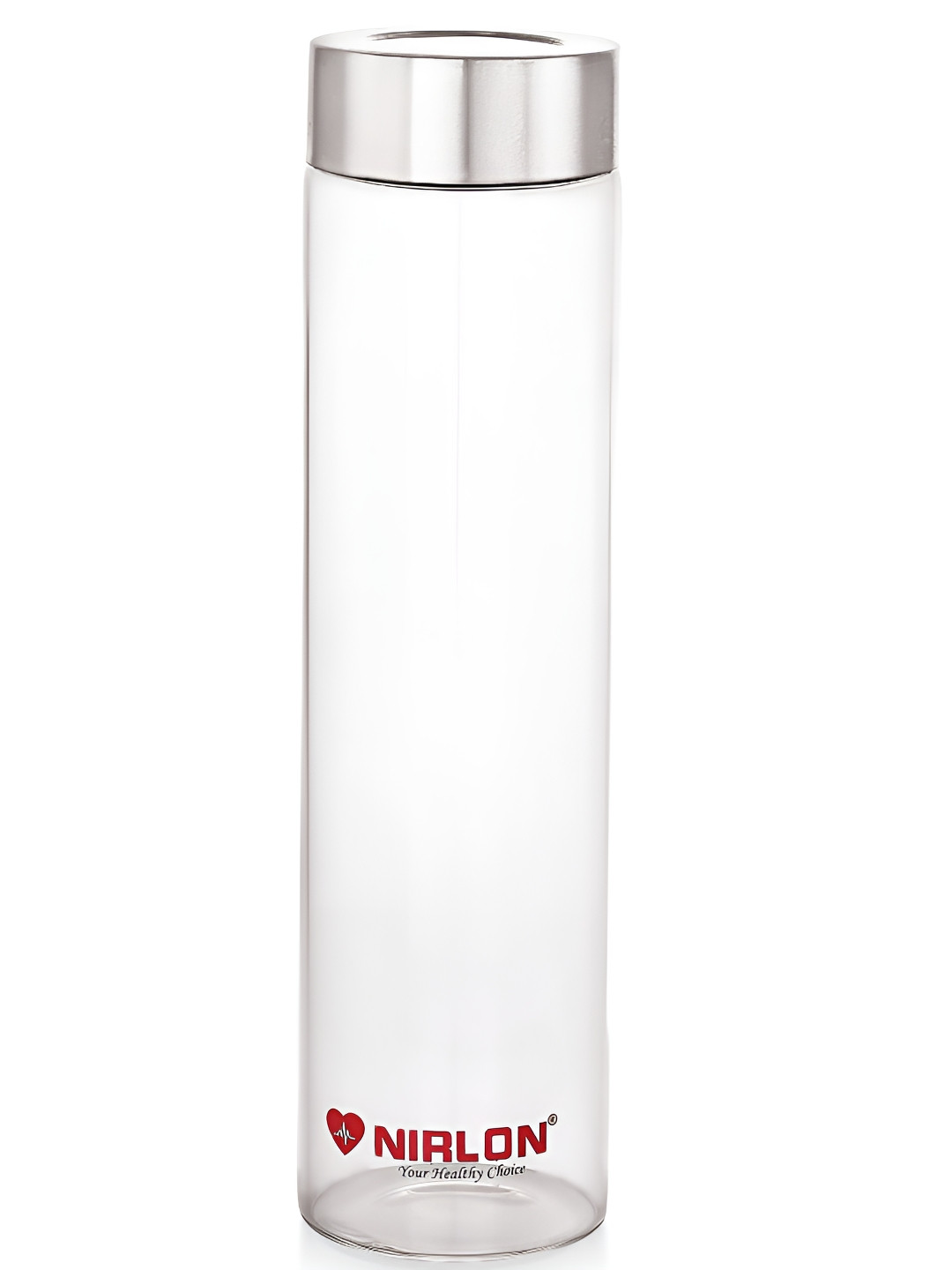 NIRLON Shudhh Transparent Glass Spill Proof Water Bottle - 1L