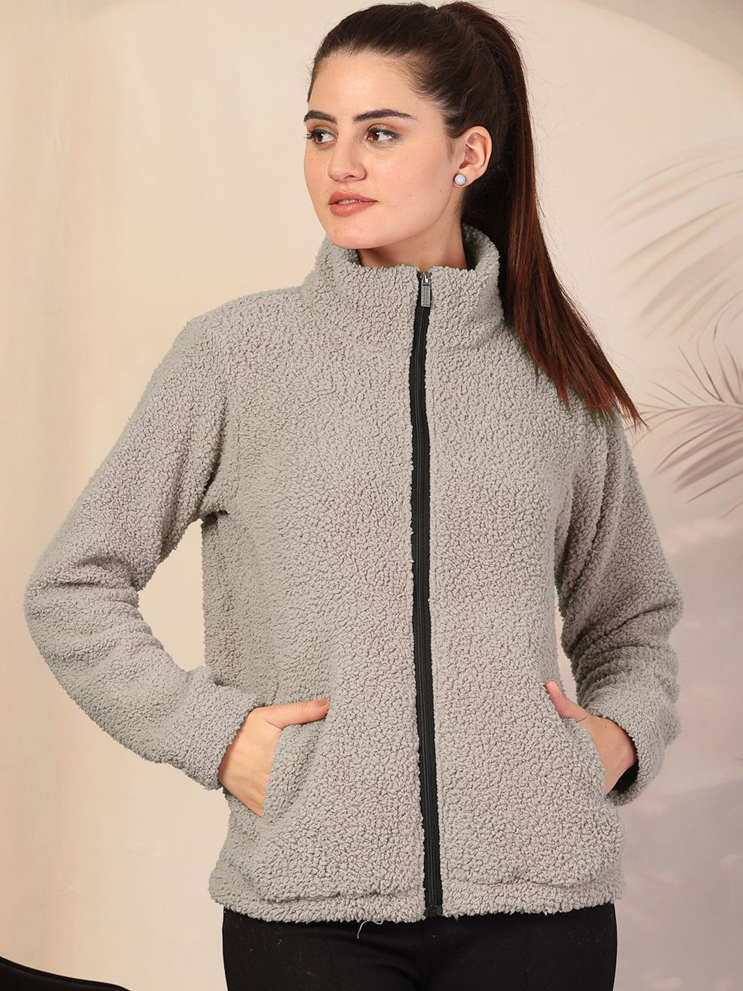 KLOTTHE Women Woolen Sherpa Heavy Winter Jacket