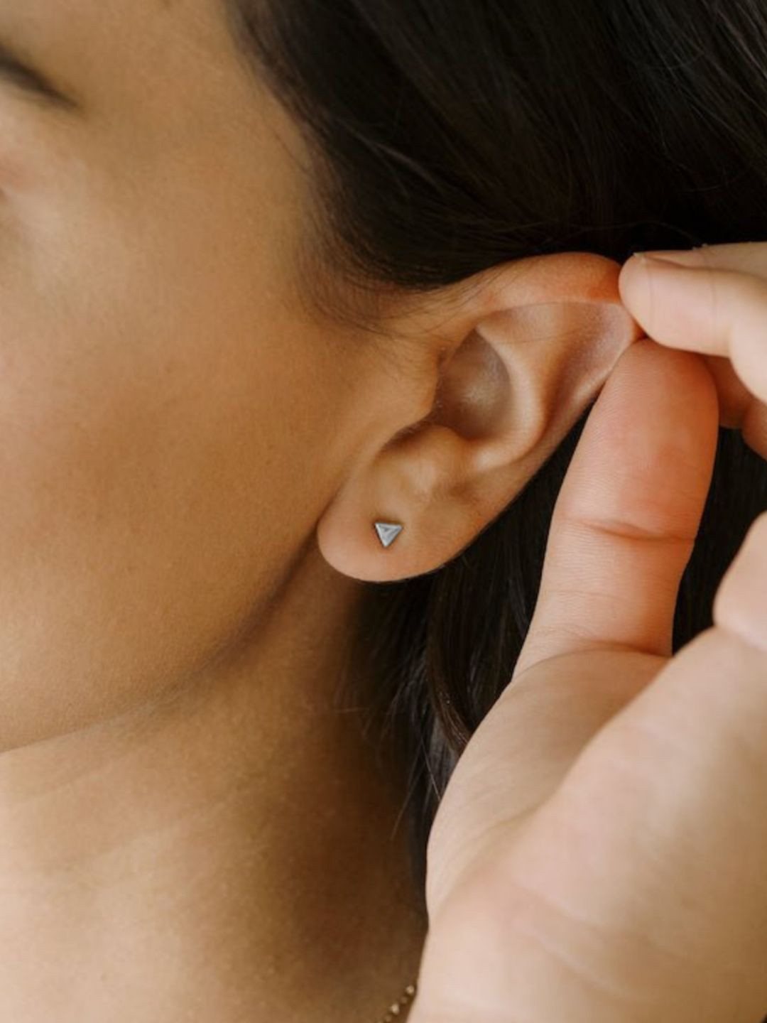 HighSpark 925 Sterling Silver Tiny TriangularStuds