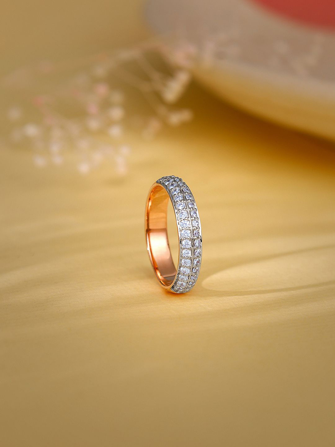 GIVA 14KT Gold Diamond Ring-2.904 gms