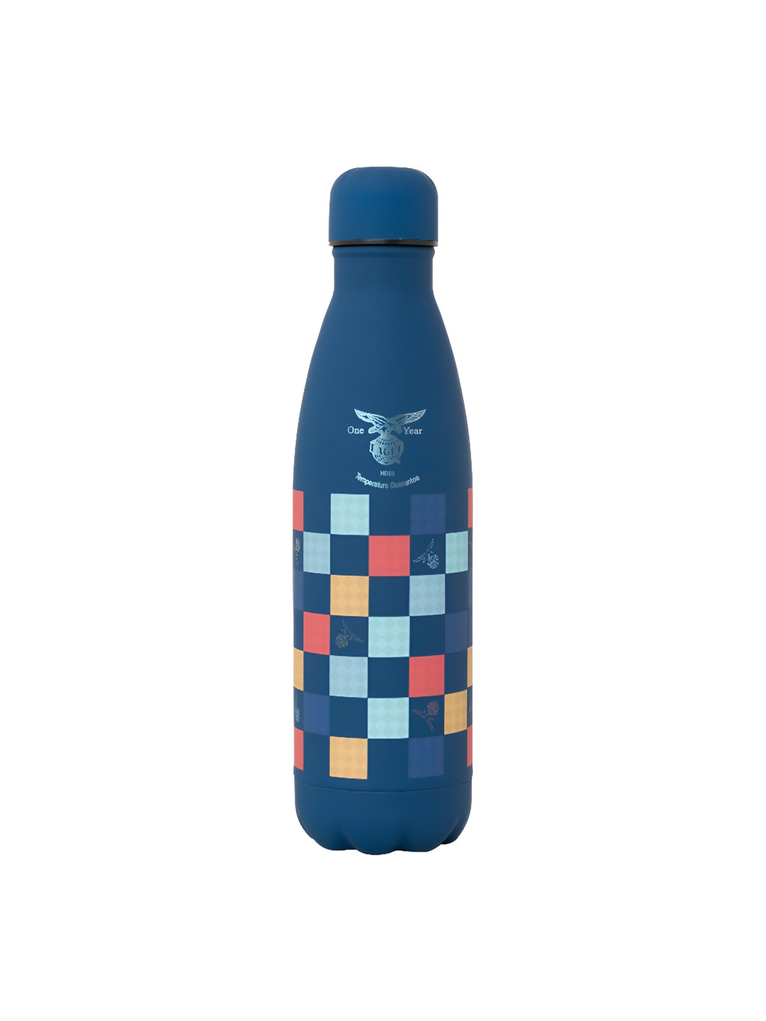 Eagle Primo Stella Blue Checked Stainless Steel Water Bottle 500ml