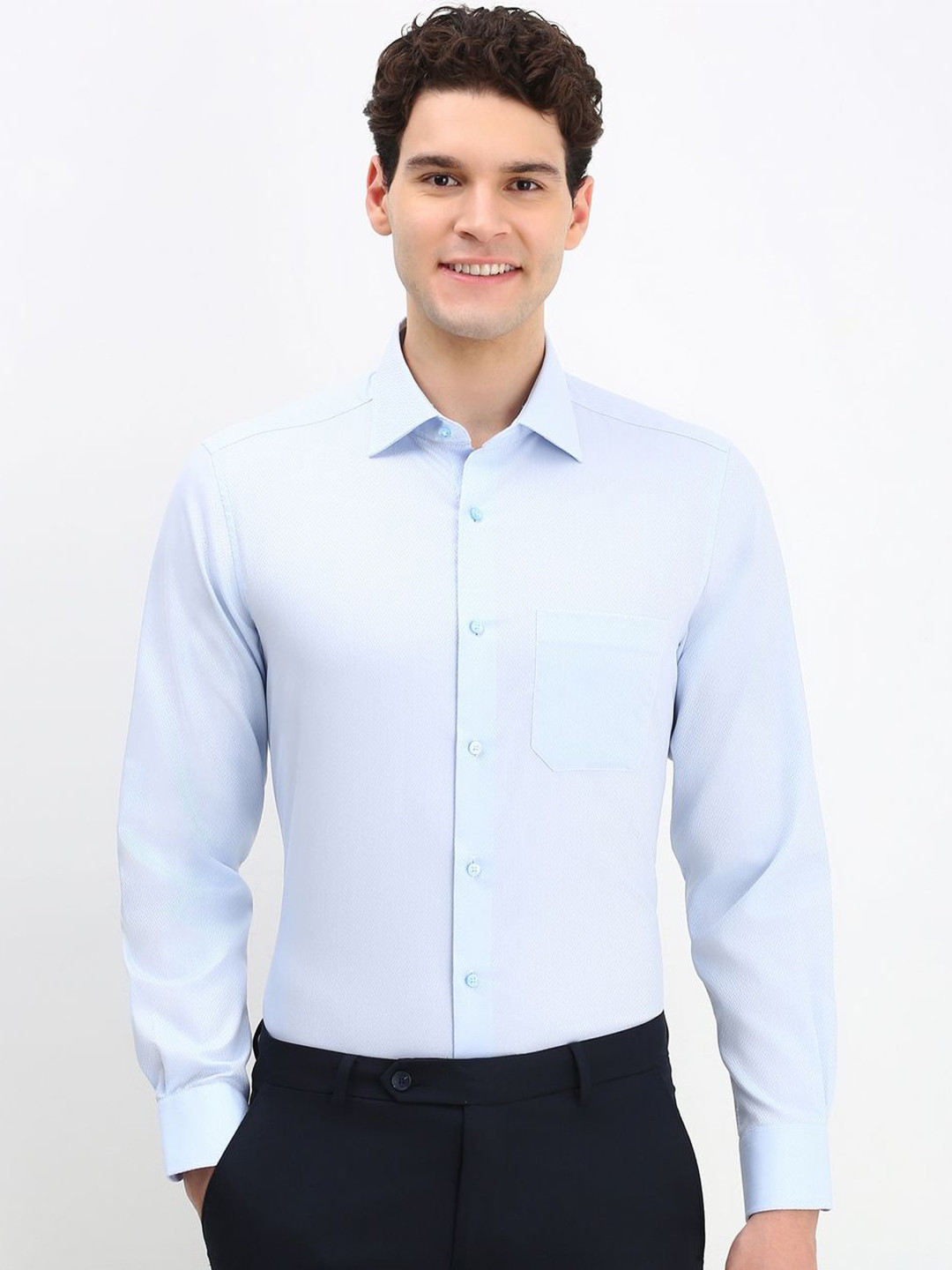 Allen Solly Sport Men Chevron Printed Cotton Formal Shirt