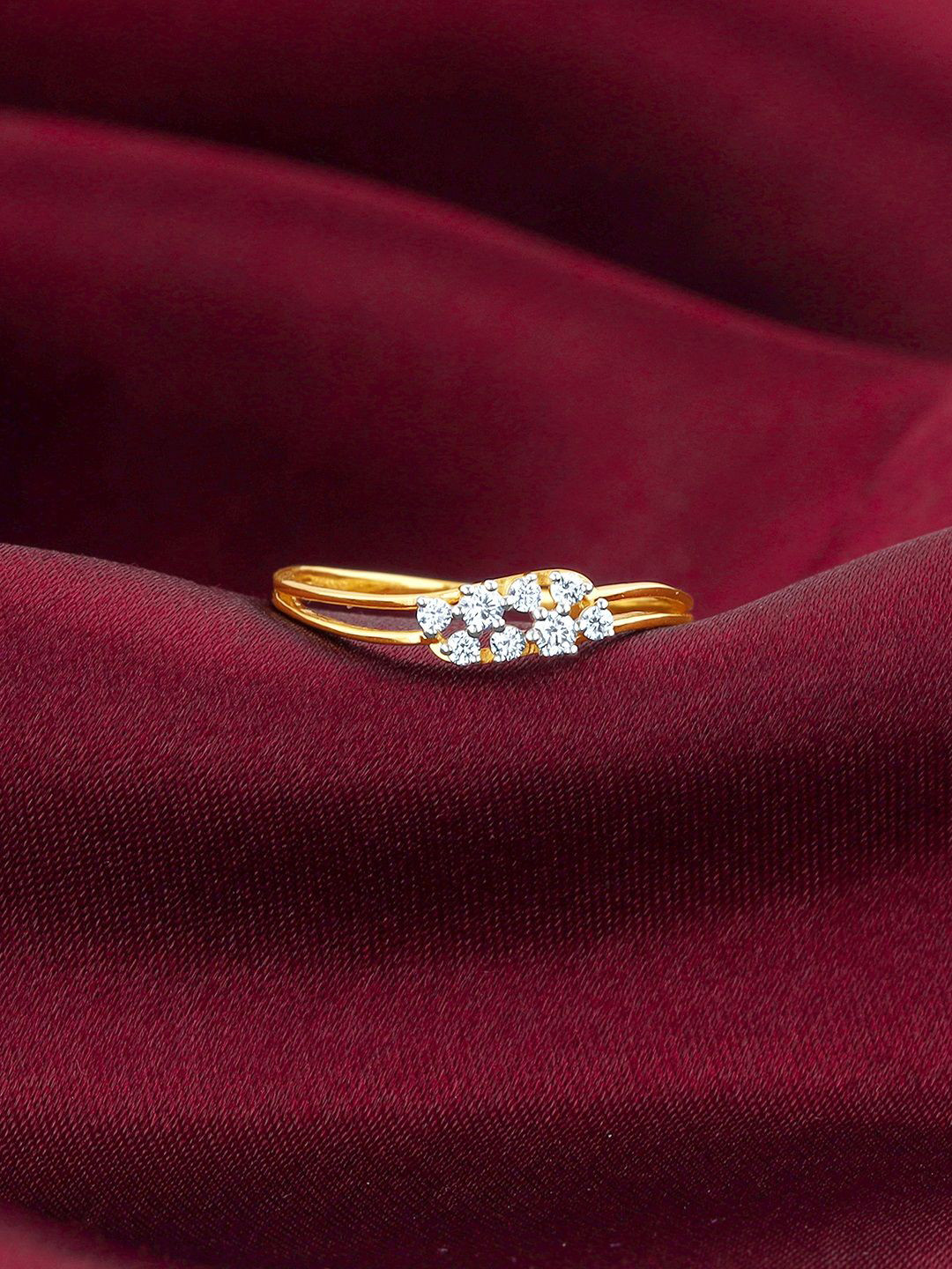 GIVA 14KT BIS Hall Mark Gold Captivating Brilliance Diamond Ring-1.014 gms