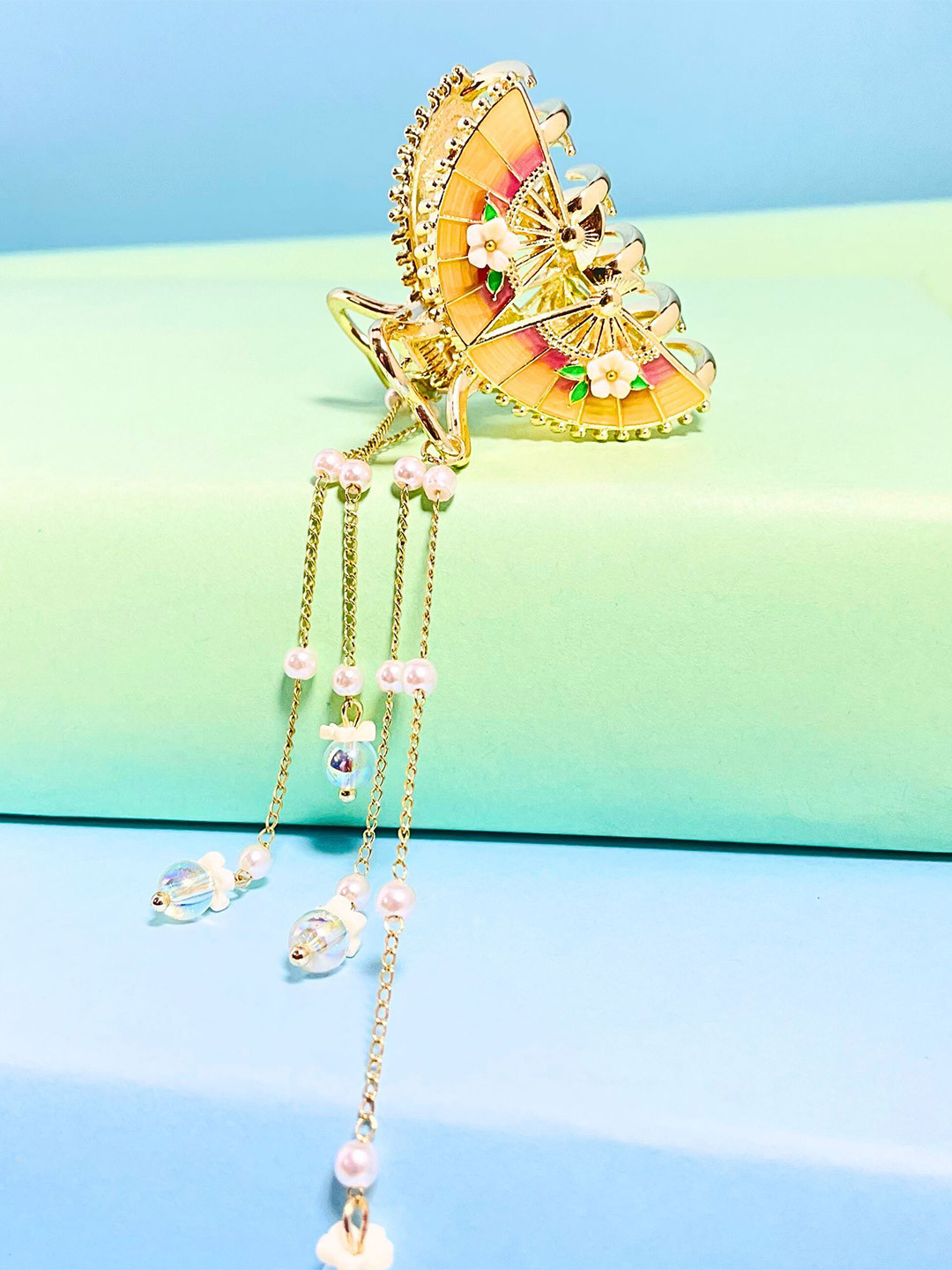 MANSIYAORANGE Women Embellished Claw Clip
