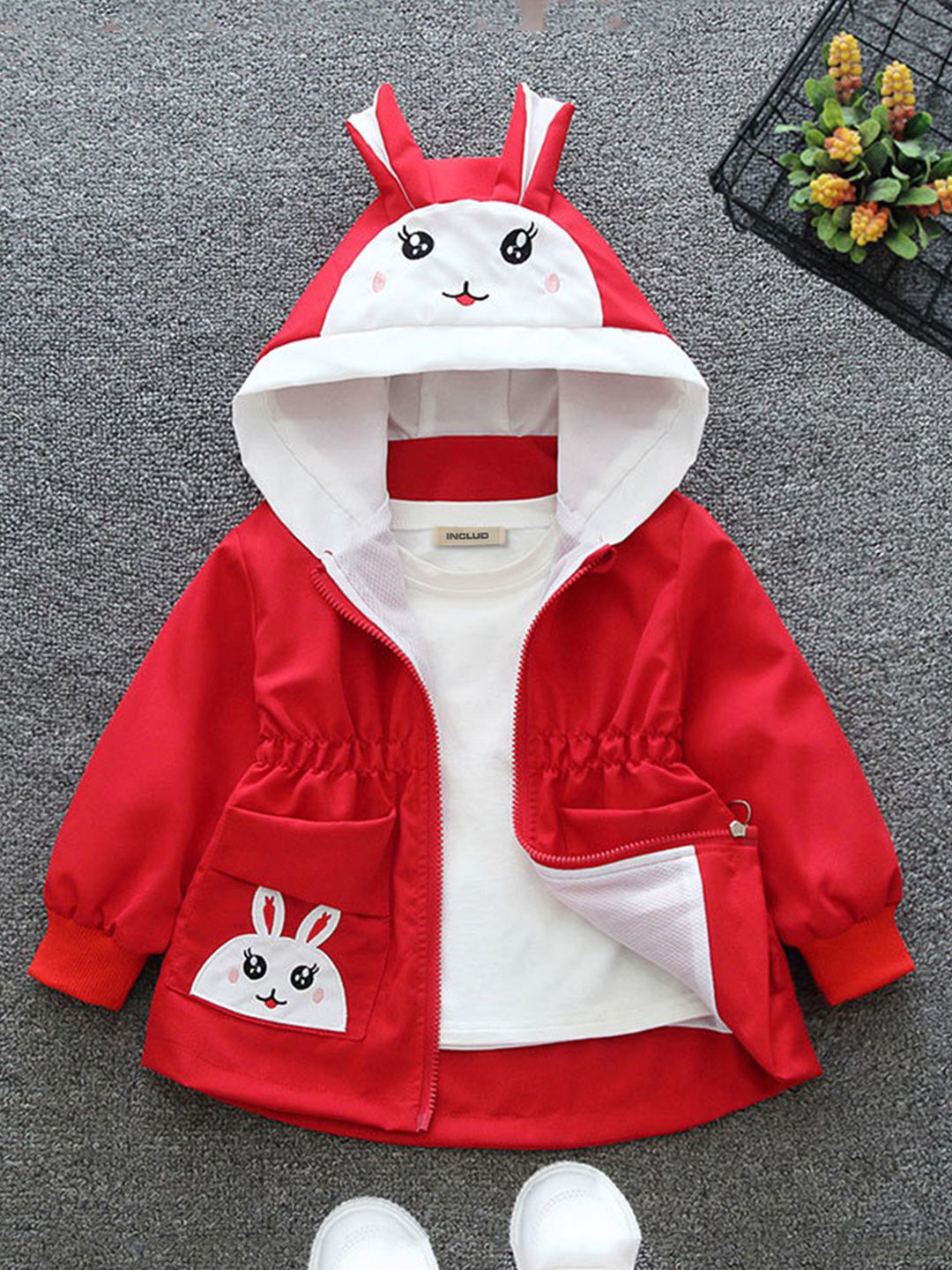 INCLUD Girls Hooded Cape Jacket