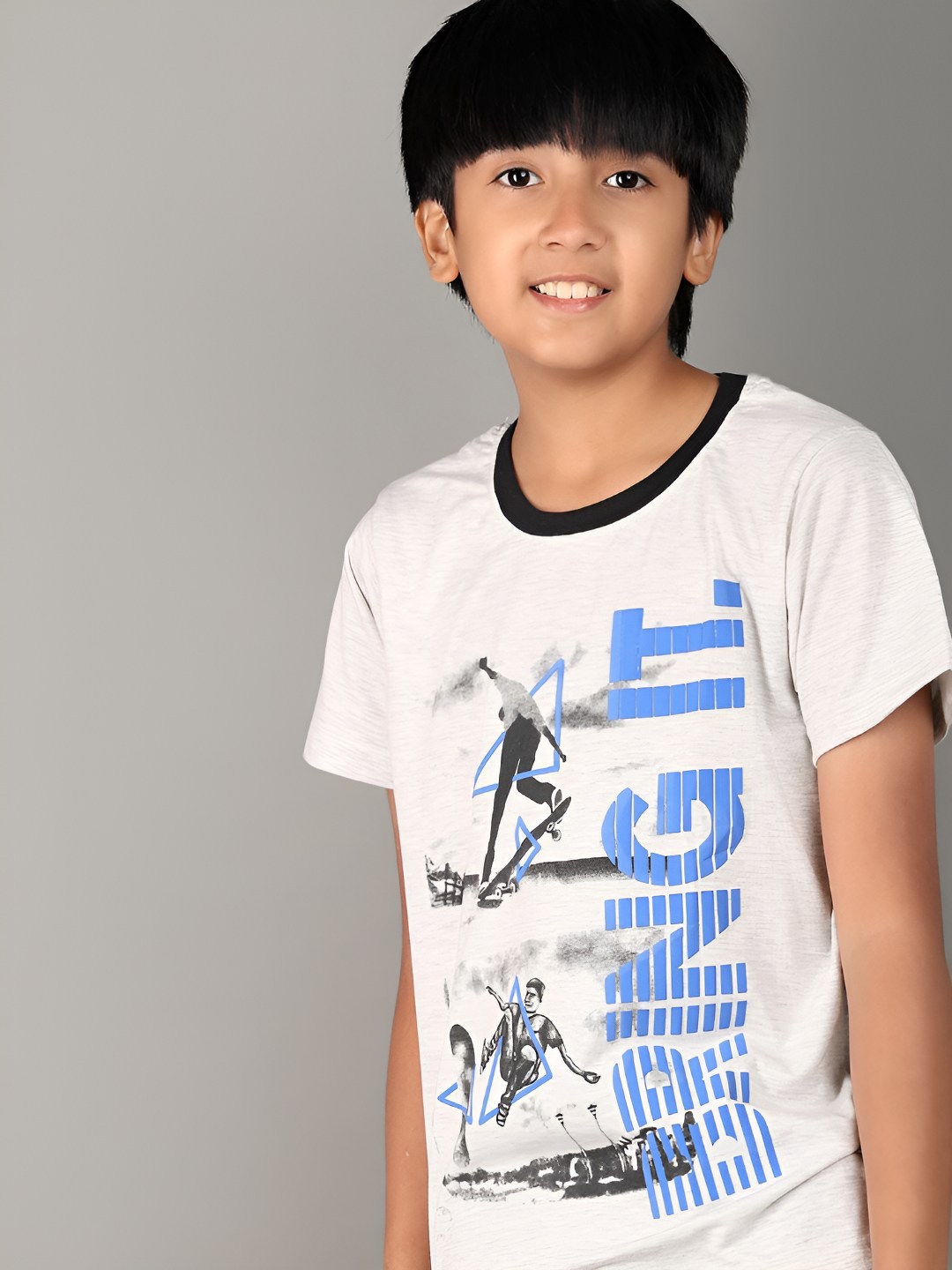 V-Mart Boys Graphic Printed Round Neck Cotton T-shirt