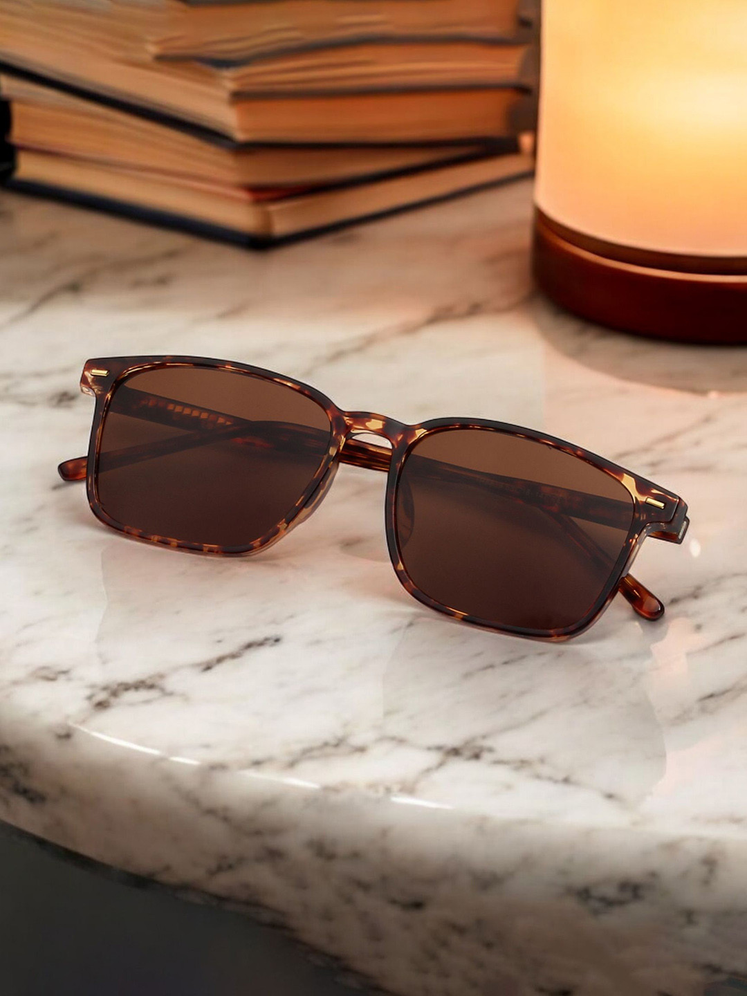 Ted Smith Unisex Wayfarer Sunglasses with Polarised and UV Protected Lens