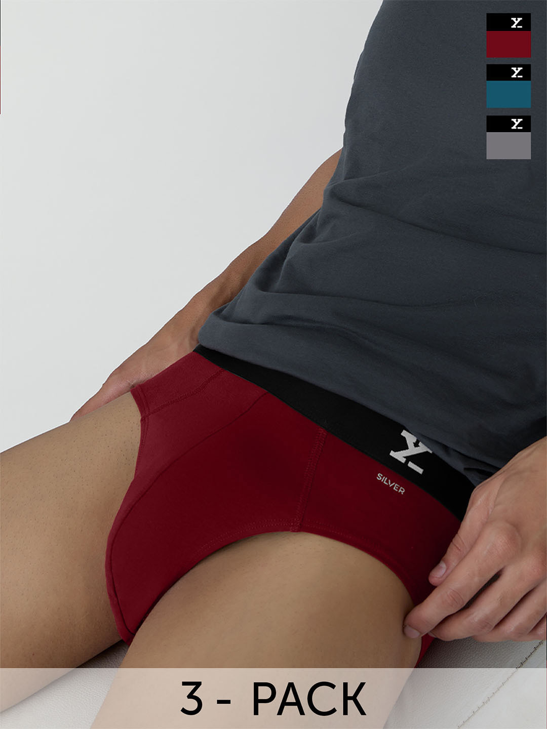 XYXX Men Pack Of 3 Men Aero Super Combed Cotton XYBRF3PCKN523