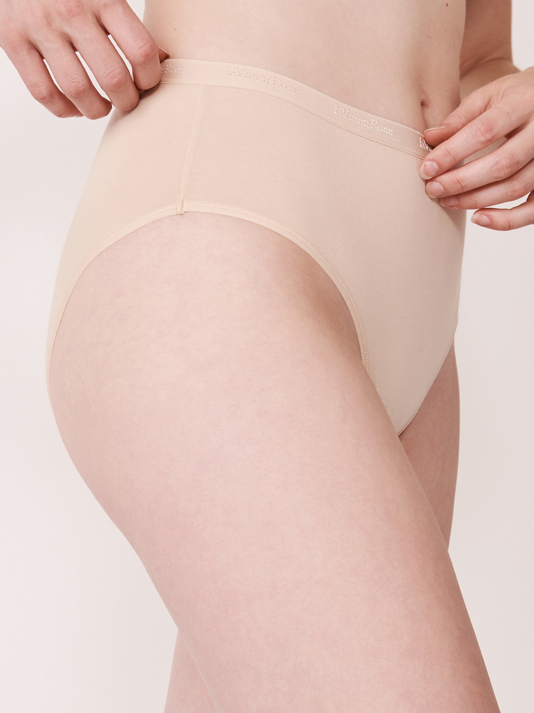 La Vie en Rose Women Beige Solid Cotton Bikini Briefs