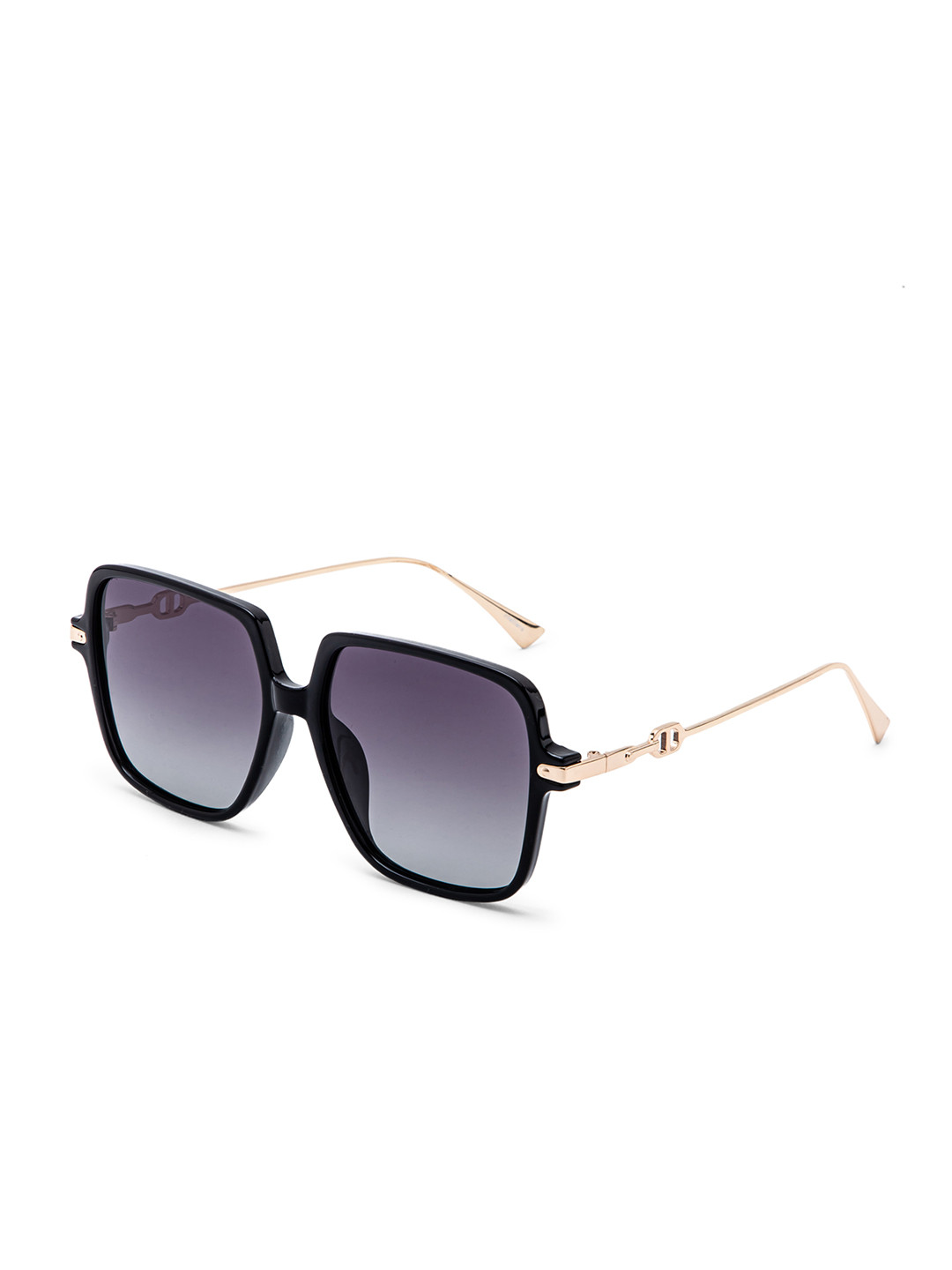 Intellilens Unisex Purple Lens & Black Butterfly Sunglasses with Polarised Lens