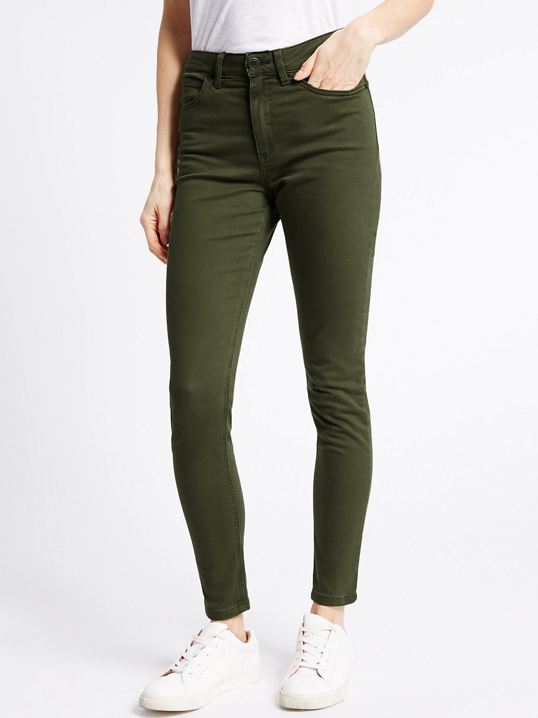 Army green shop jeans womens