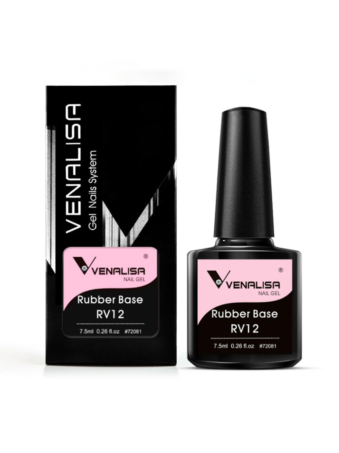 VENALISA UV Gel Polish Soak Off Rubber Base Coat Color 7.5ml