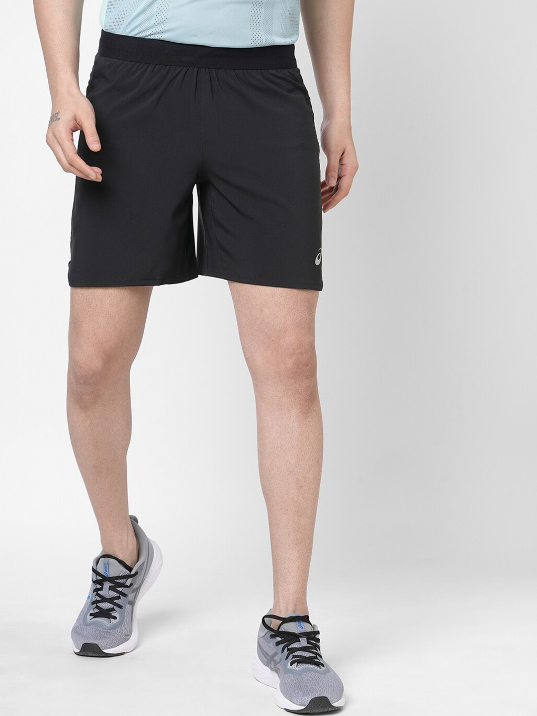 ASICS Men Black Road 7In Sports Running Shorts