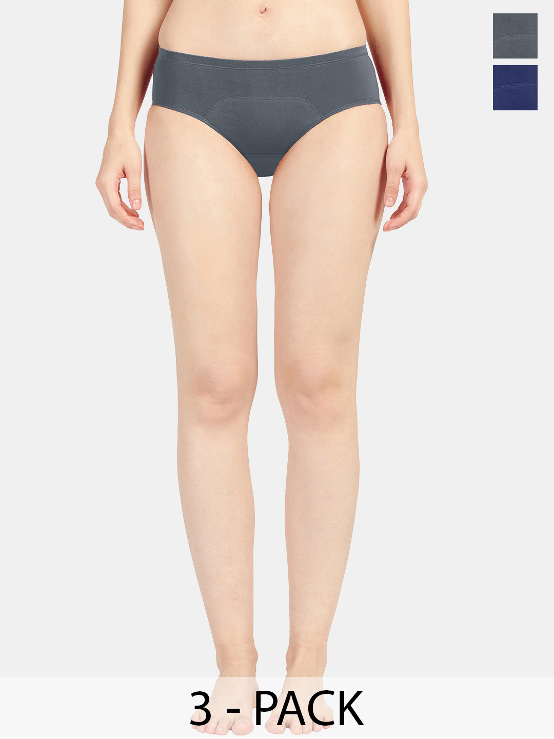 Sonari Women Pack Of 3 Solid Leak-Proof period panty