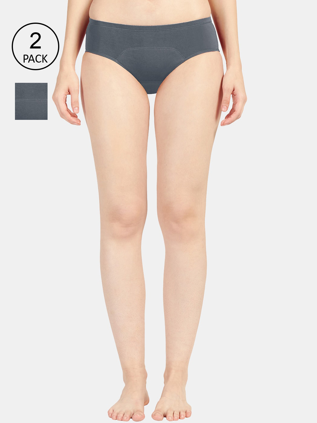 Sonari Women Pack Of 2 Solid Leak-Proof period panty