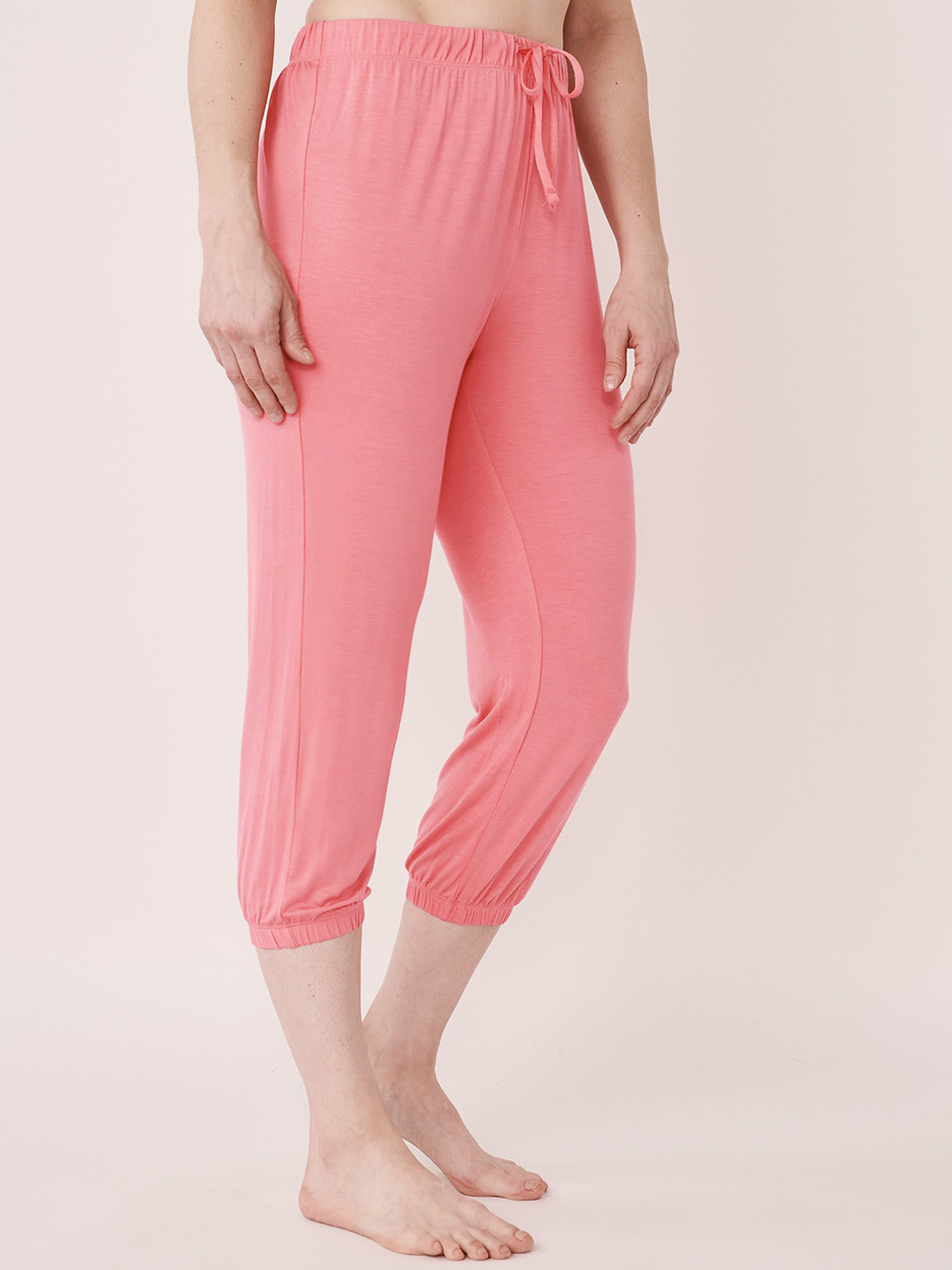 La Vie en Rose Women Pink Solid Capri Pants