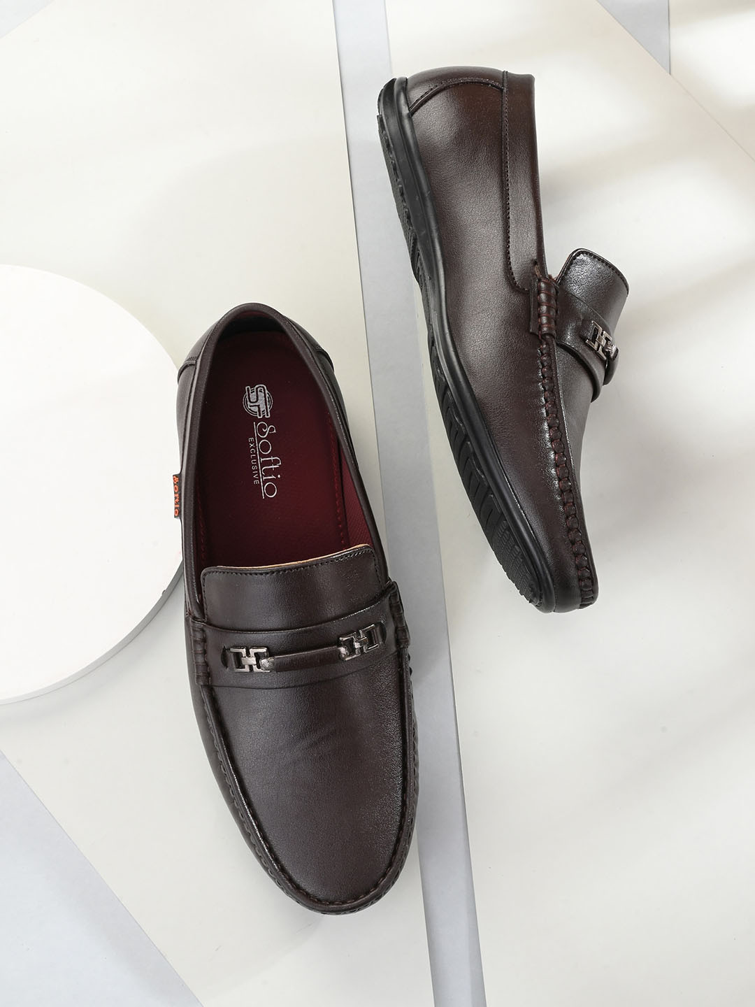 SOFTIO Men Brown Slip On Light Weight Casual Loafers