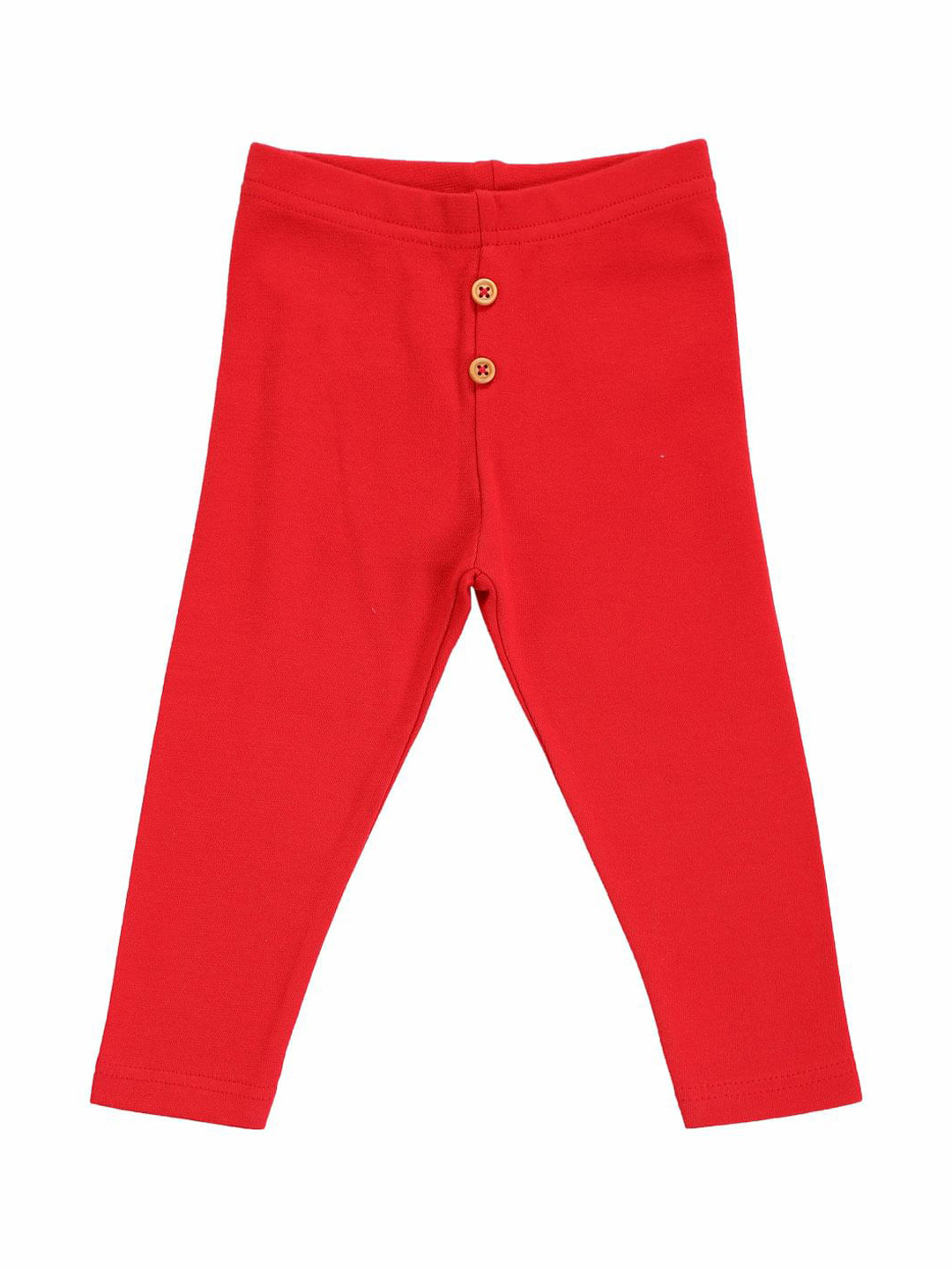 Bodycare Kids Girls Red Solid Cotton Track Pants